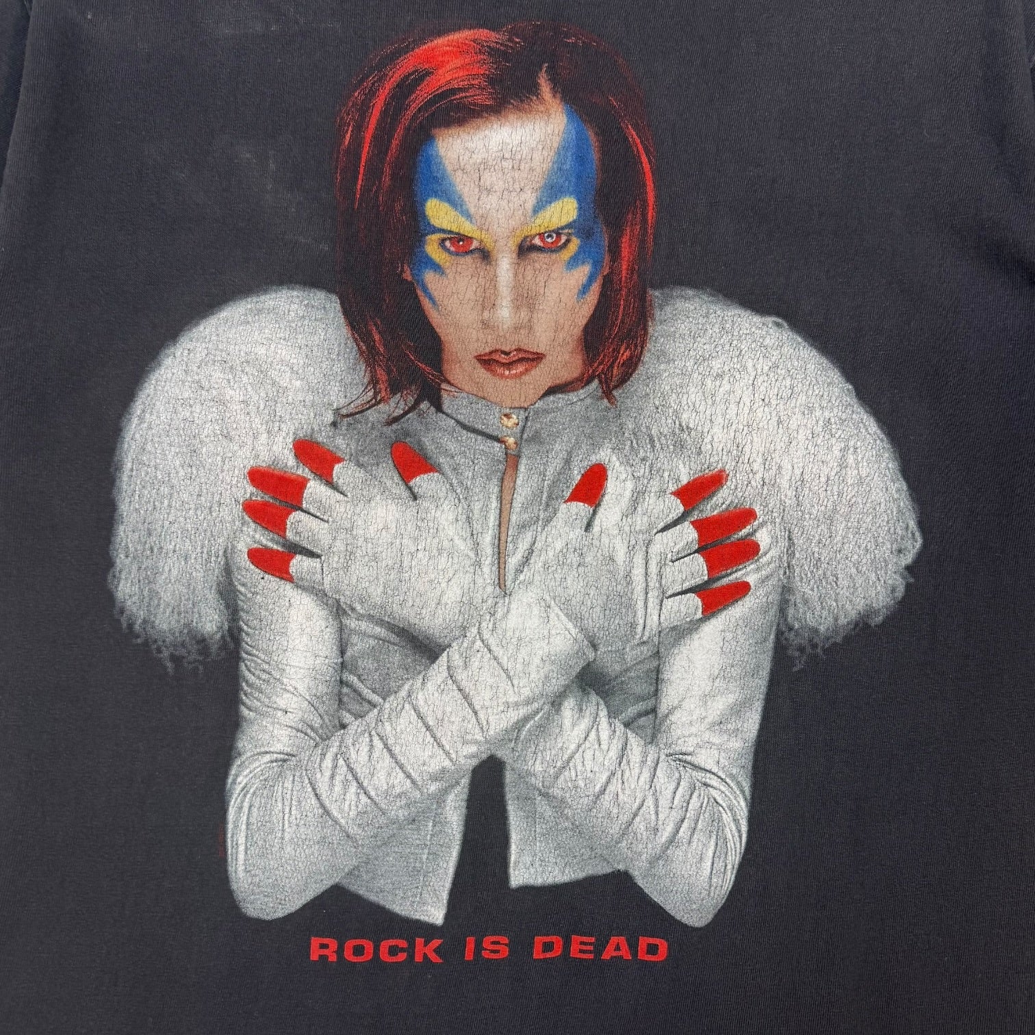 1998 Marilyn Manson Rock Is Dead Mechanical Animals Tee Black