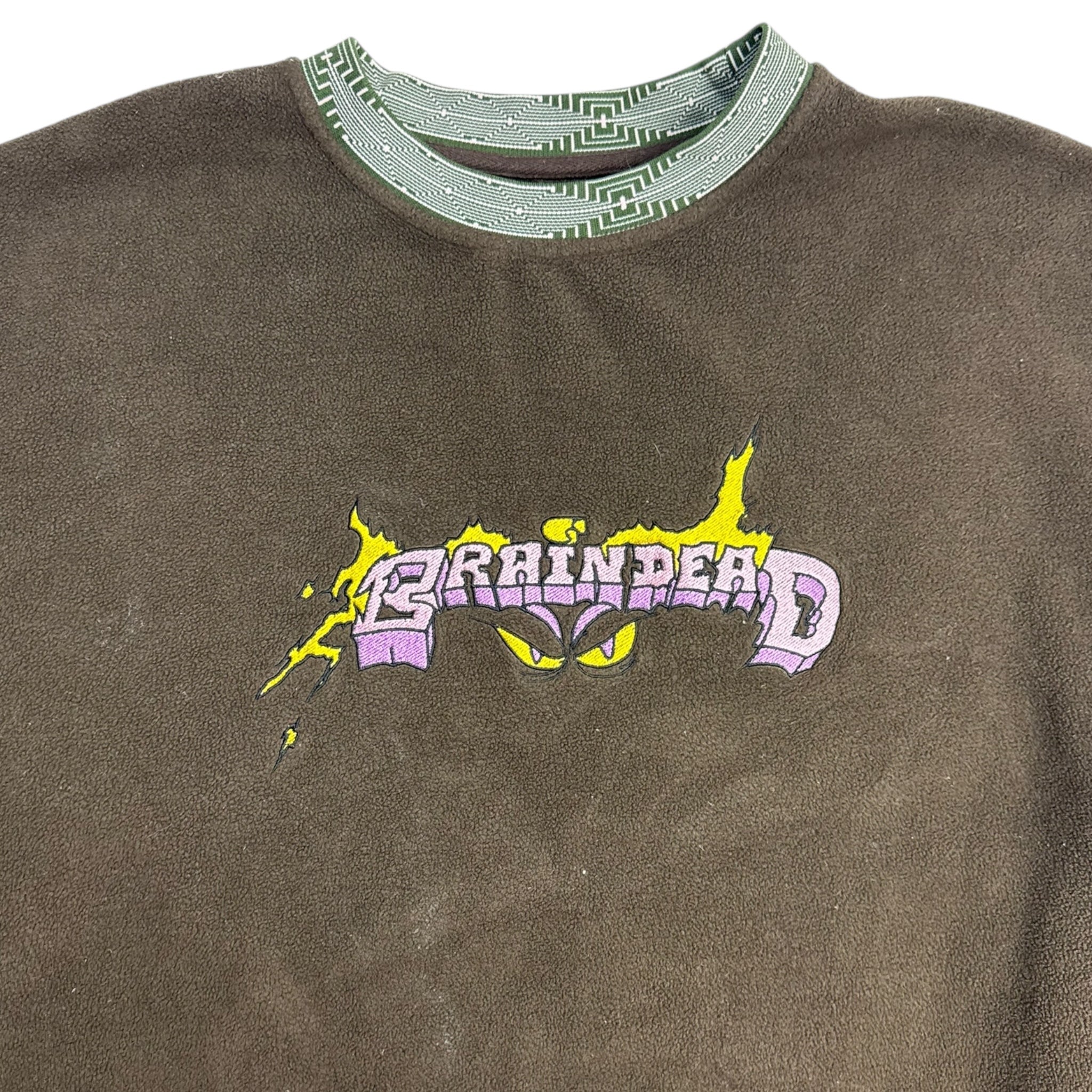 Brain Dead Evil Eyes Fleece Mock Neck