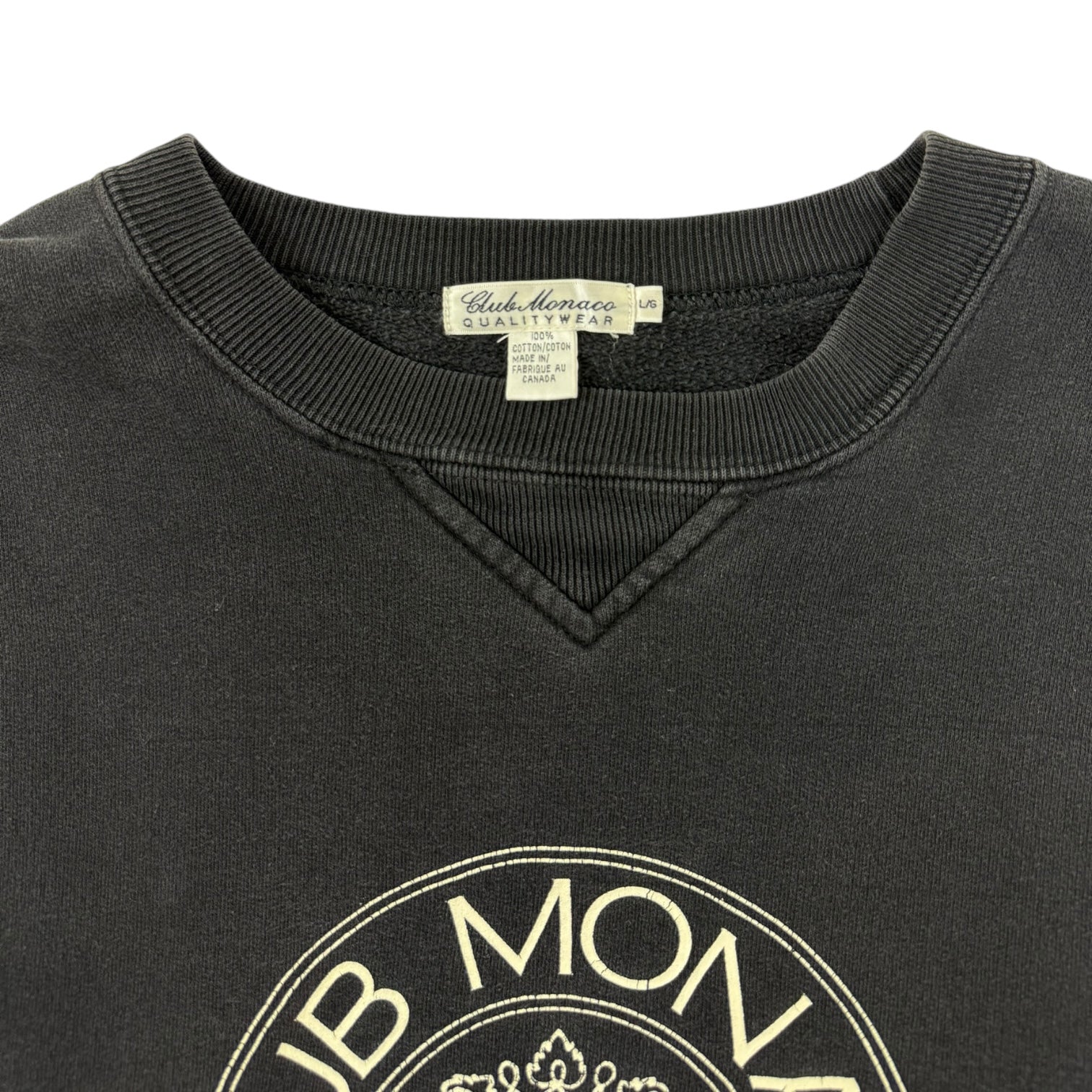 Vintage Club Monaco Crest Crewneck Black