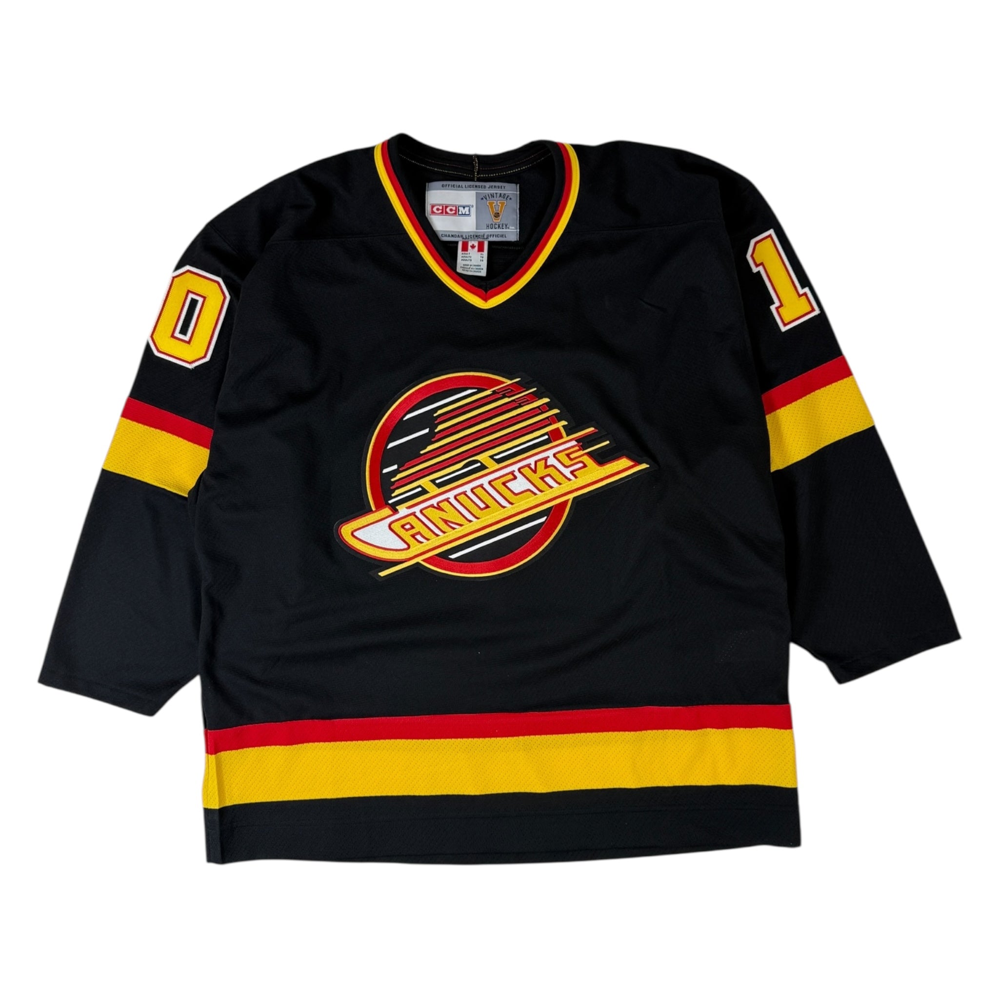 Pavel Bure Vancouver Canucks Autographed Retro CCM Stats Jersey LE 28/112