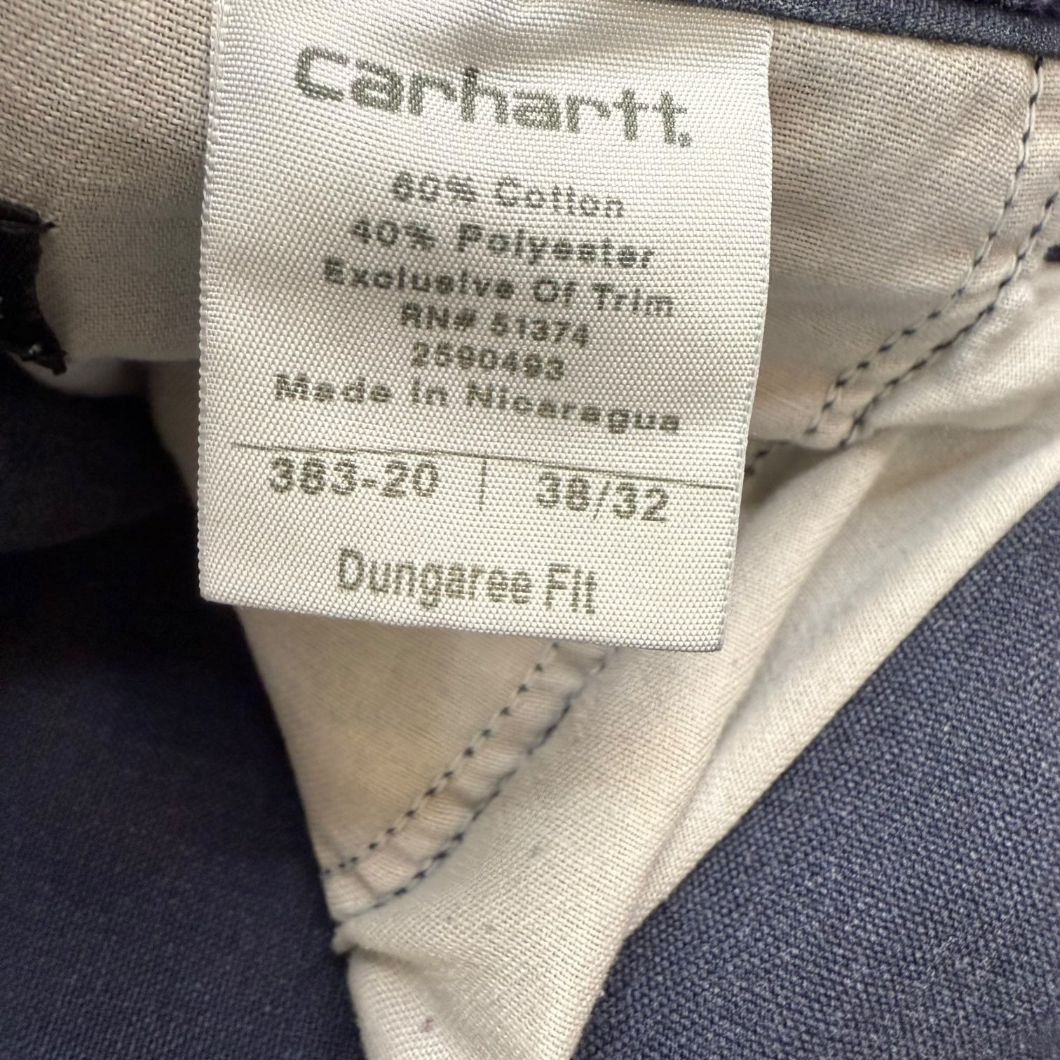 Vintage Carhartt Dungaree Pants Navy Blue