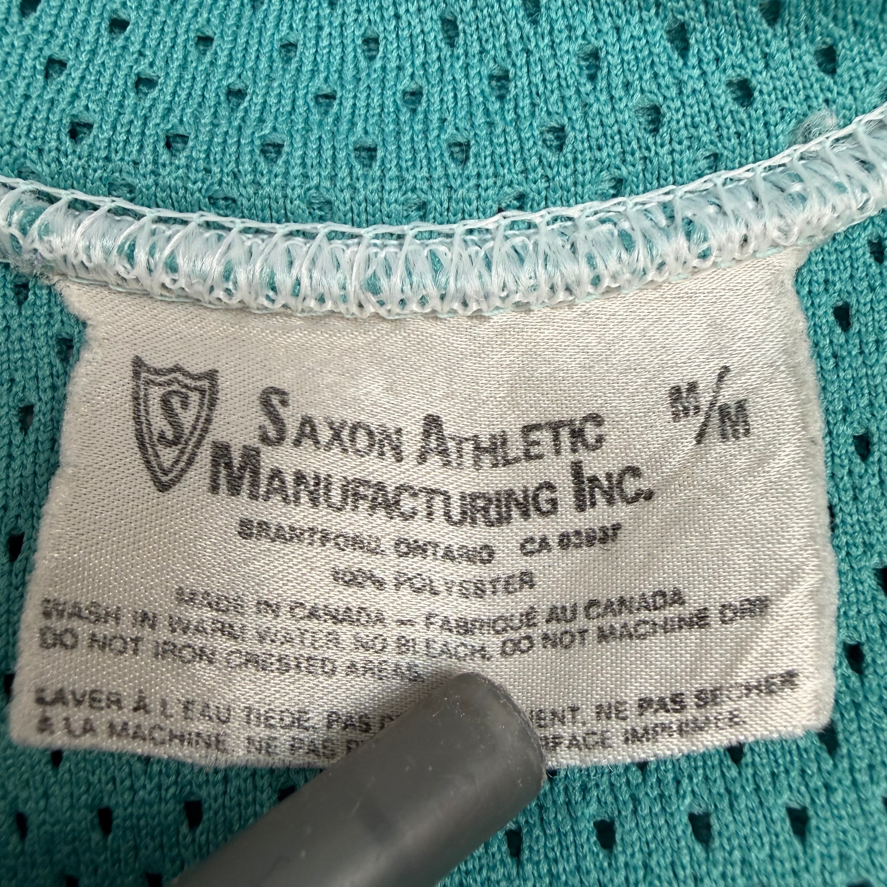 Vintage Saxon Athletic Football Jersey Teal