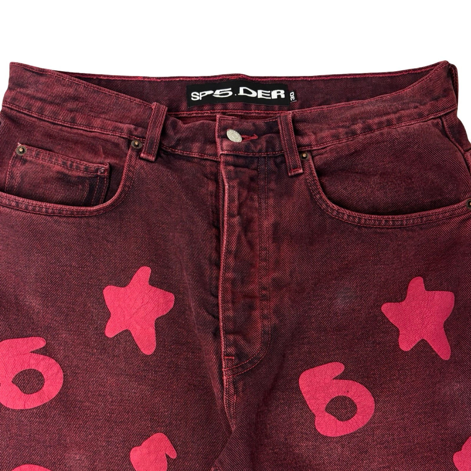 Sp5der Beluga Denim Pant Red