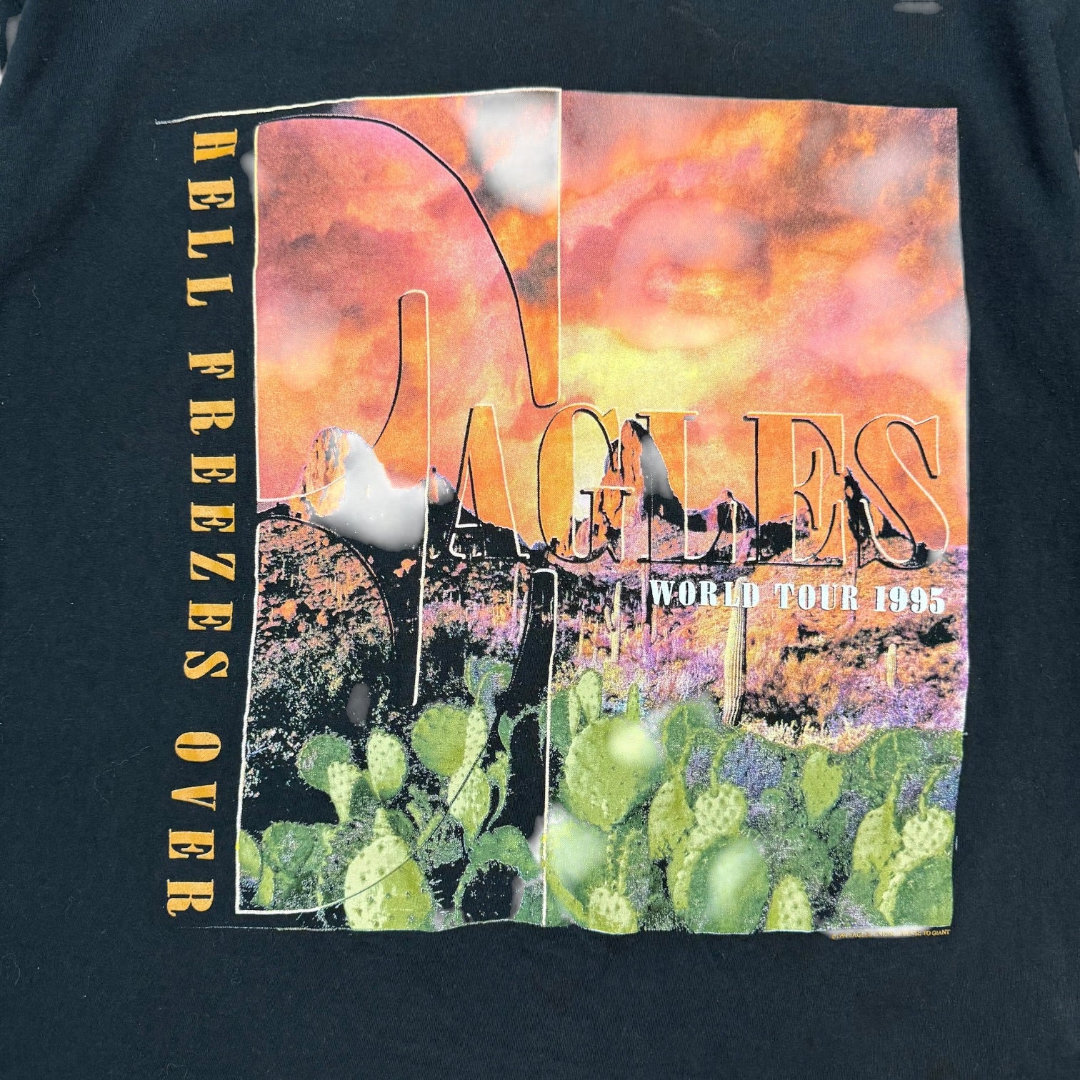 1995 Eagles Hell Freezes Over Tour Tee Black