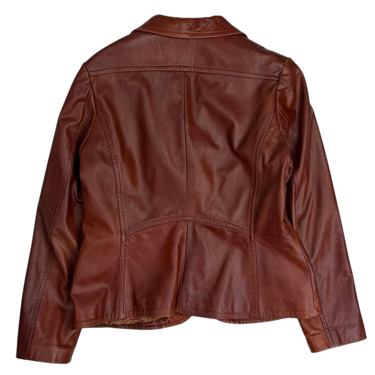 (W) Vintage Danier Leather Blazer Blood Red