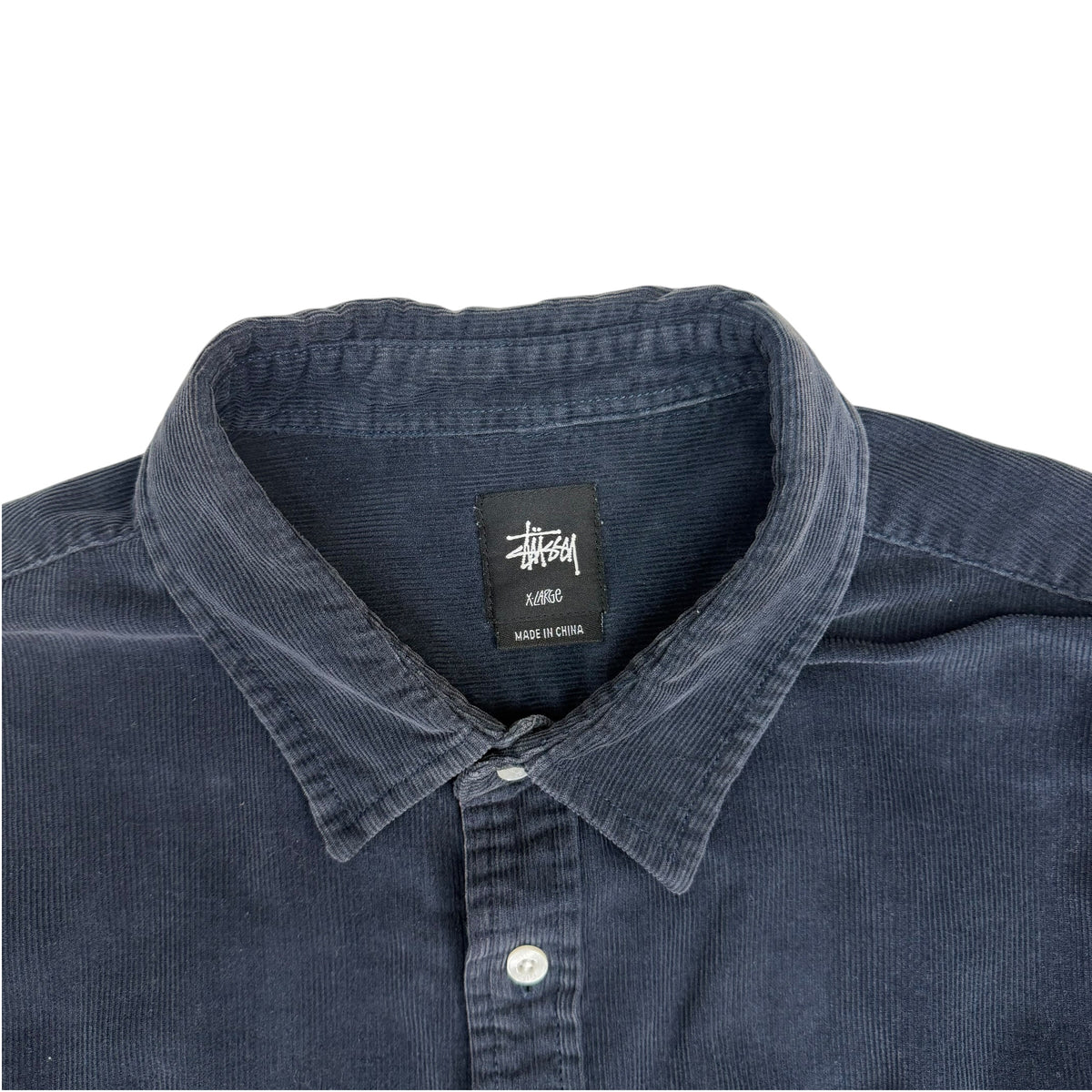 Stussy Corduroy Button Up Navy
