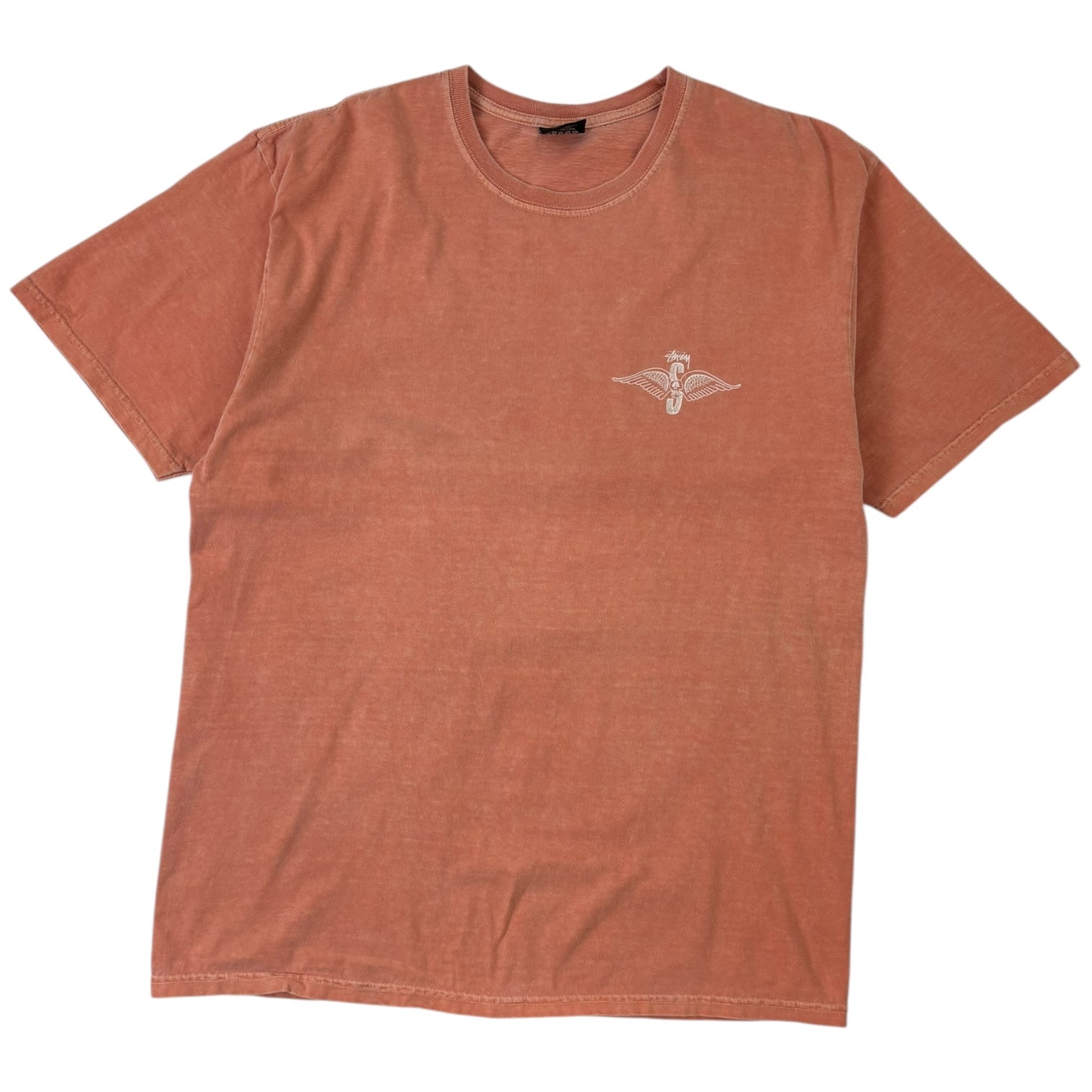 Stussy Skull Wings Pigment Dyed T-Shirt Coral