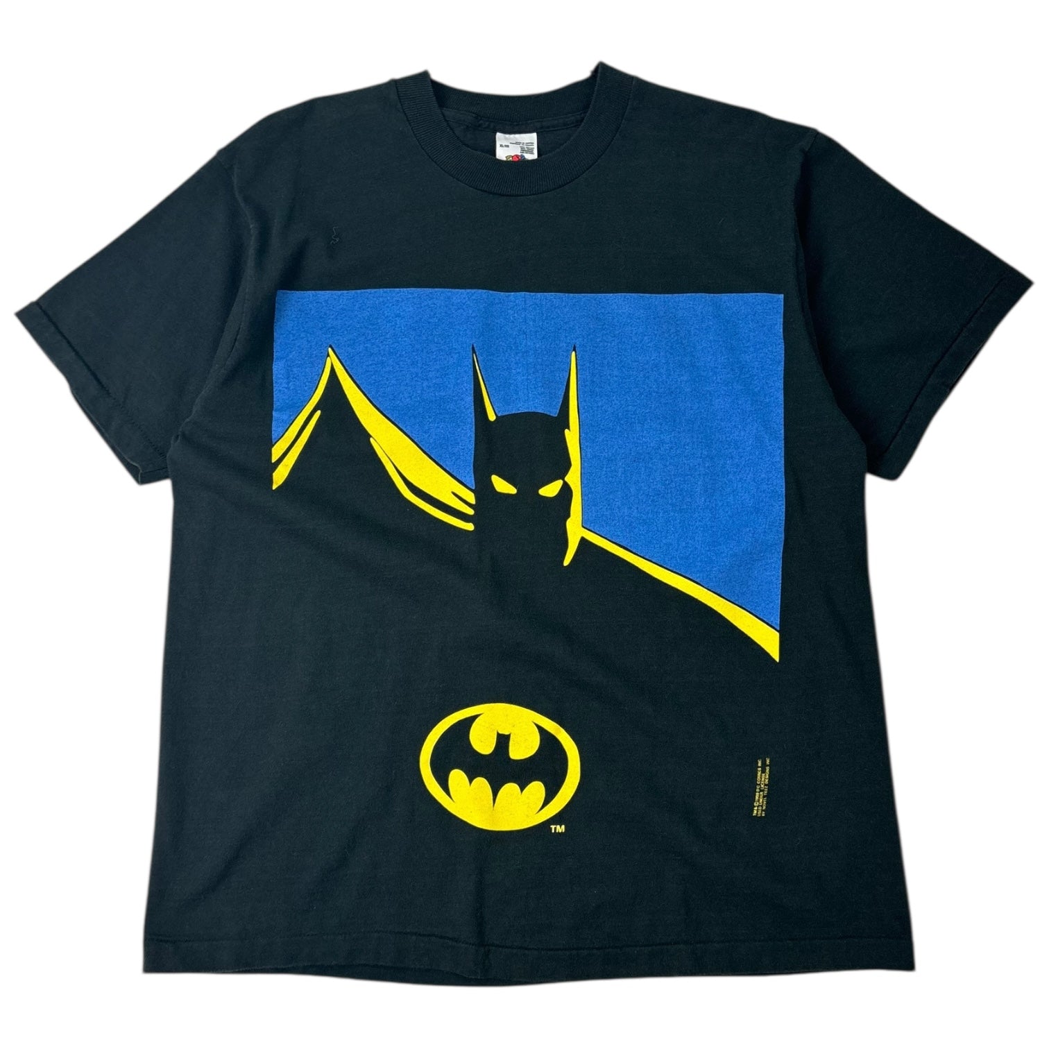 Vintage 1989 DC Comics Batman Silhouette T-Shirt Black