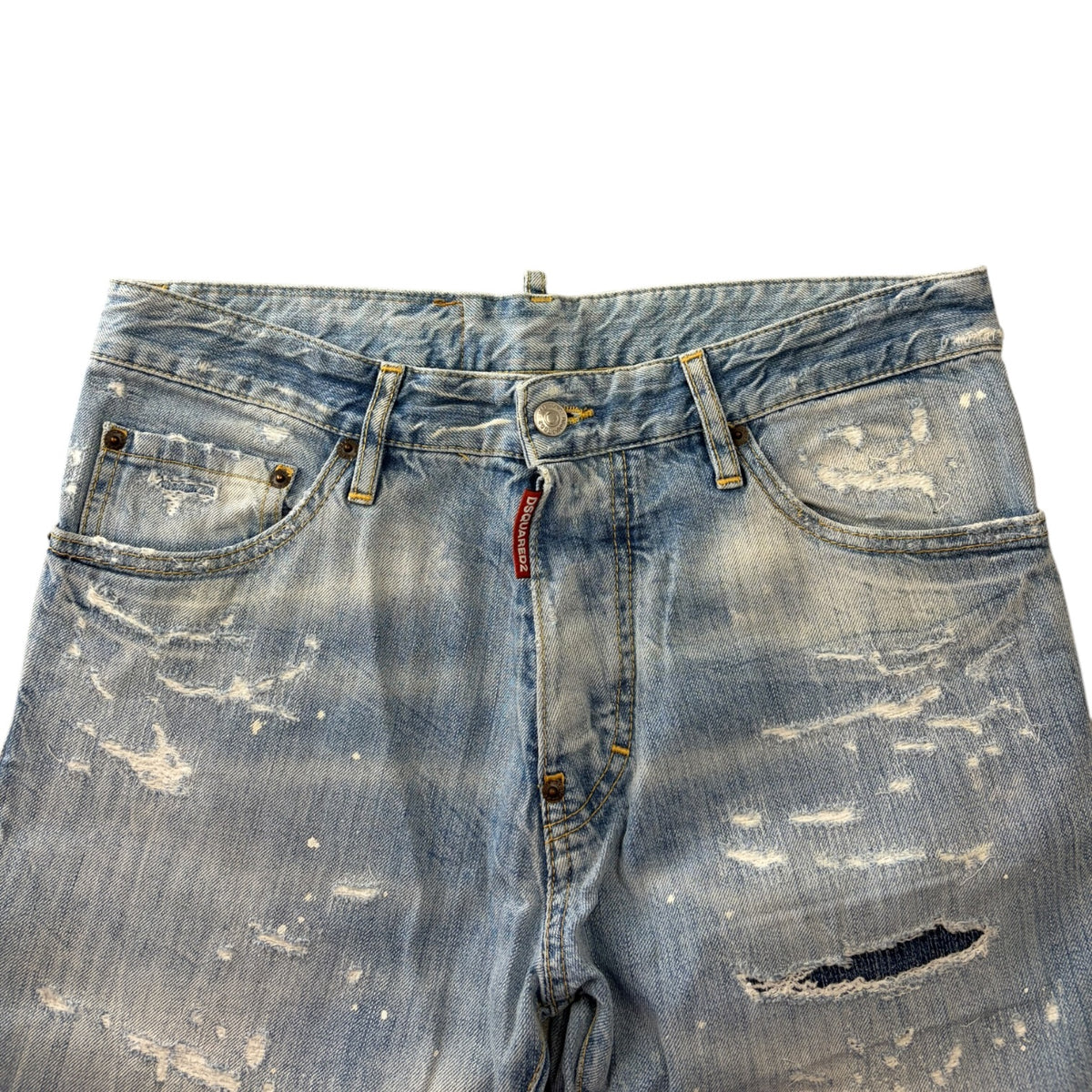 Dsquared2 Distressed Denim Jeans Light Wash