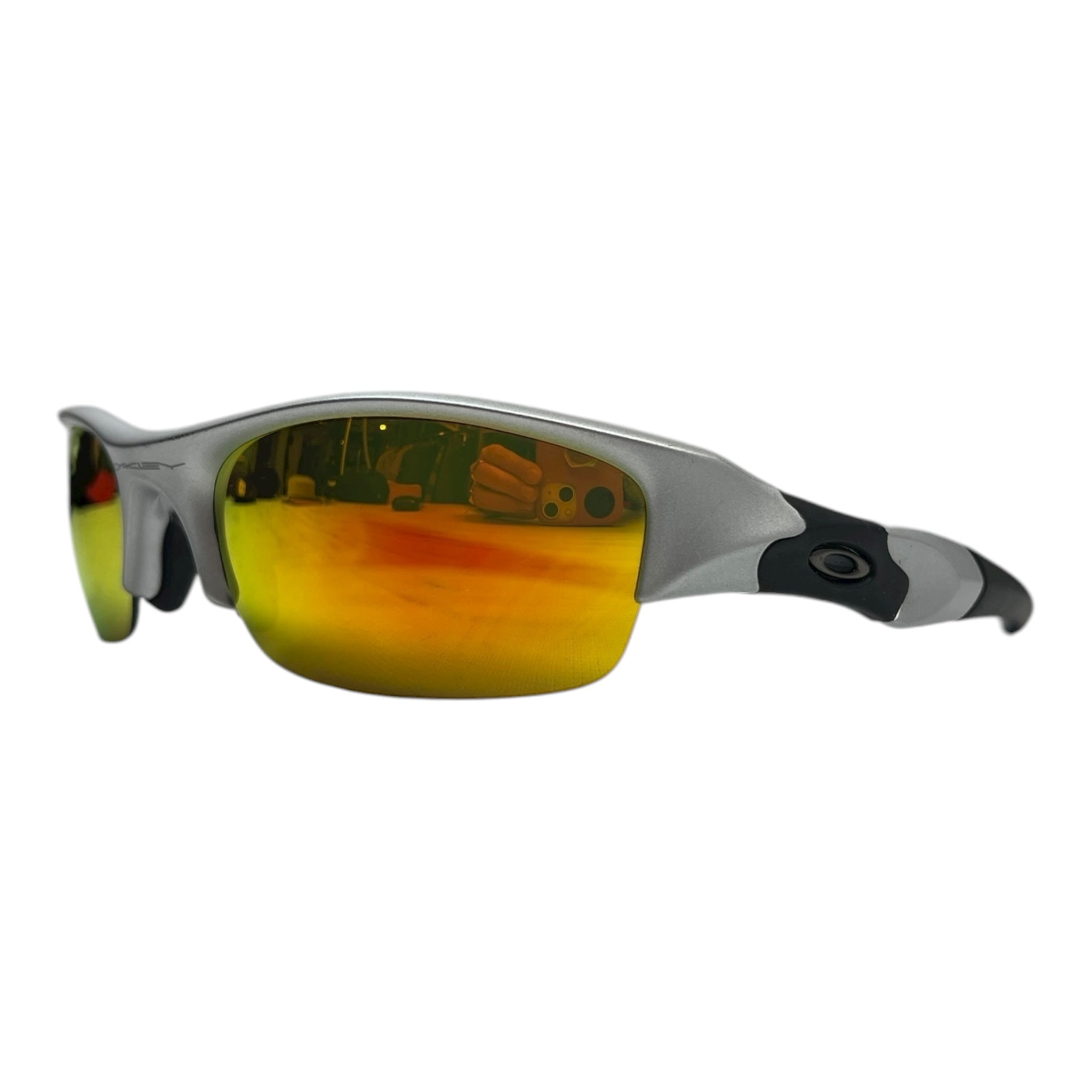 Oakley Flak Jacket Silver Fire Iridium Sunglasses