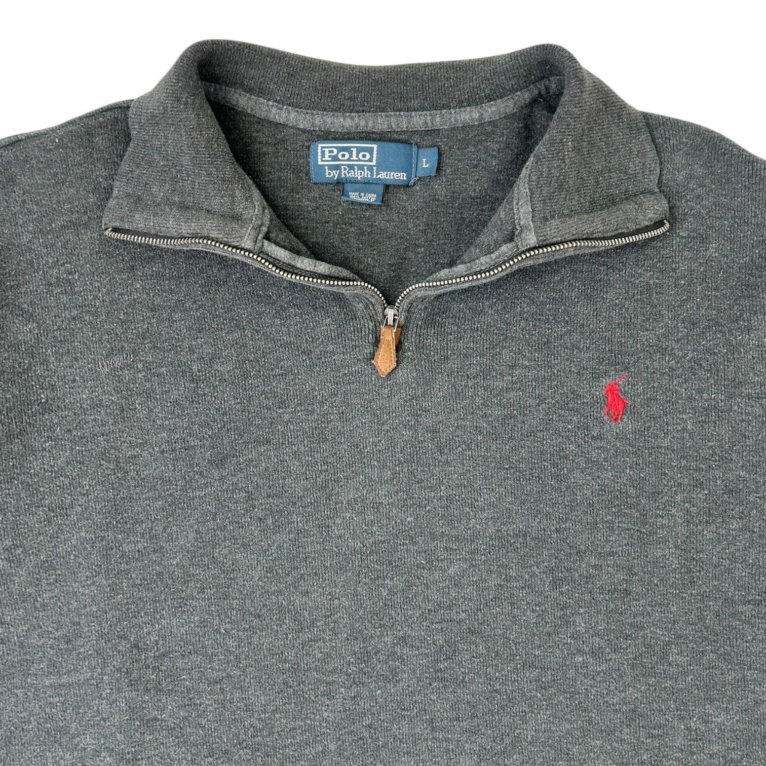 Vintage Polo Ralph Lauren 1/4 Zip Sweater Dark Grey