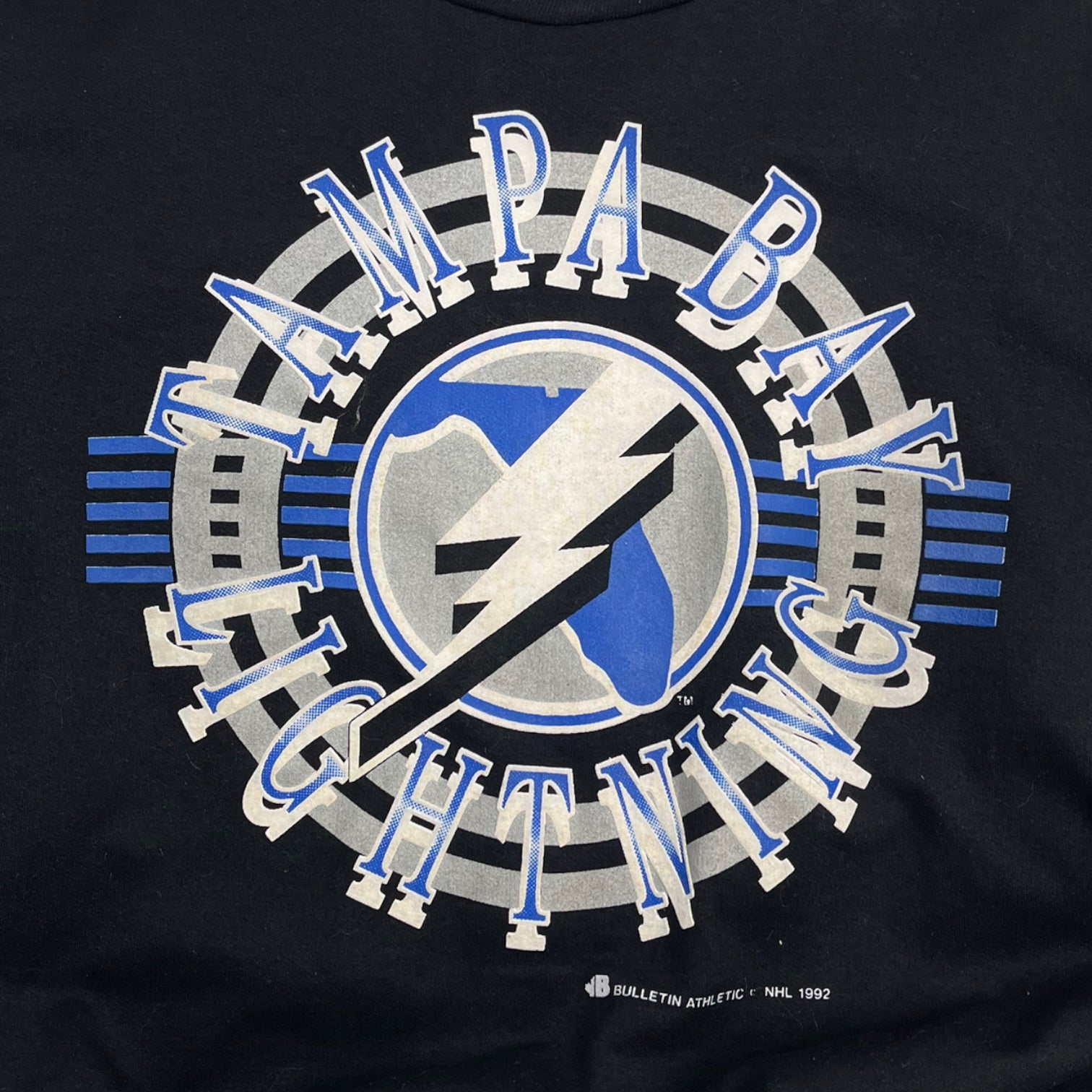 1992 Tampa Bay Lightning Bolt Logo Crew Neck