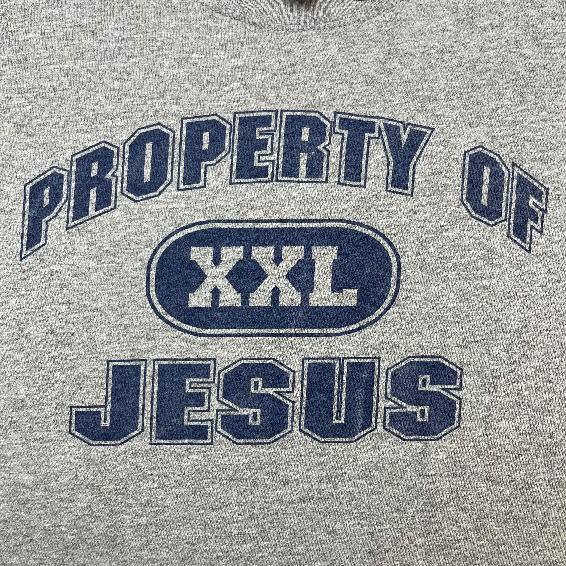 Vintage XXL Property Of Jesus Tee Grey