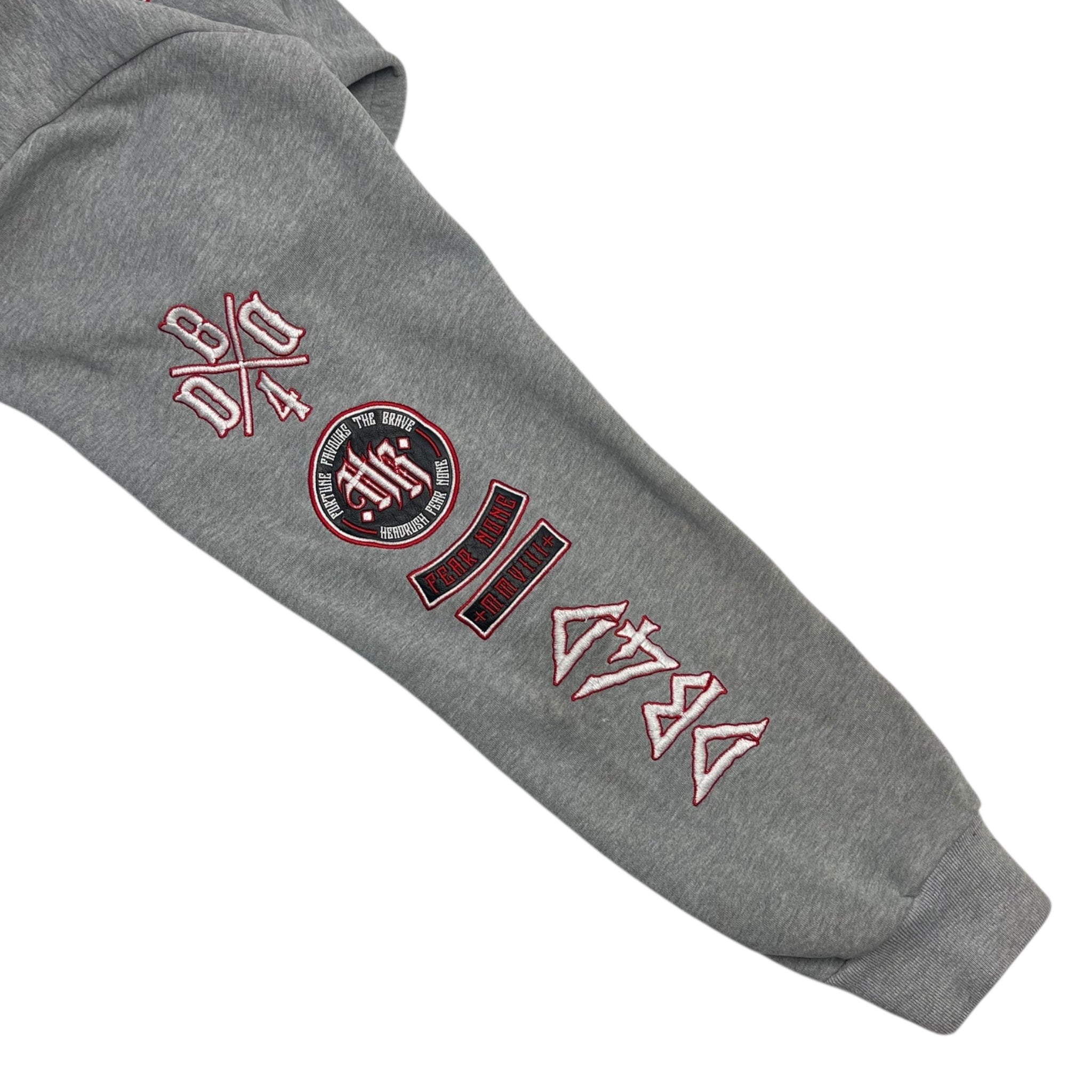 Y2K Headrush Embroidered Biker Zip Up Hoodie
