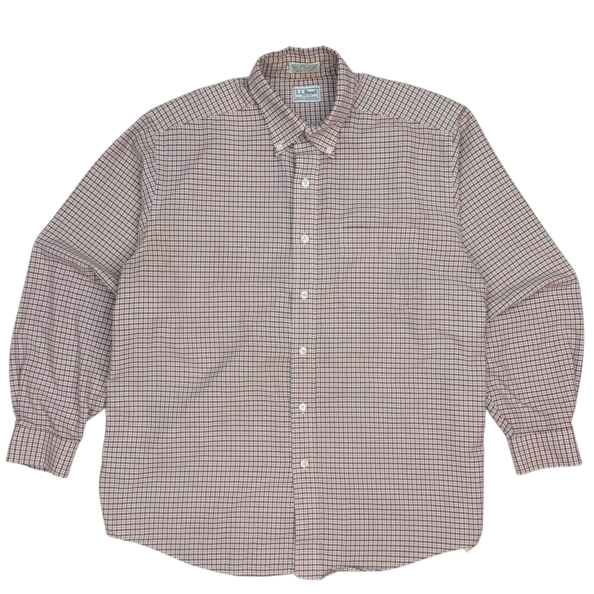 Vintage LL Bean Button Up Shirt Red/White