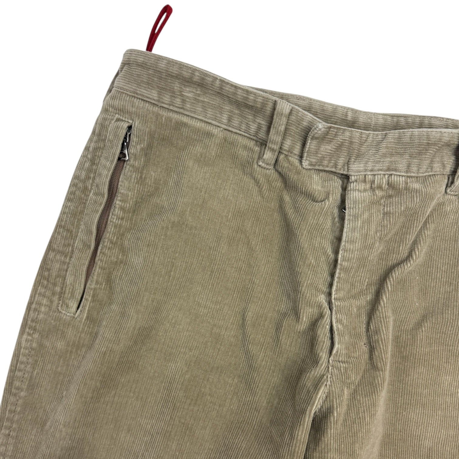 Prada Linea Rossa Corduroy Pants Beige
