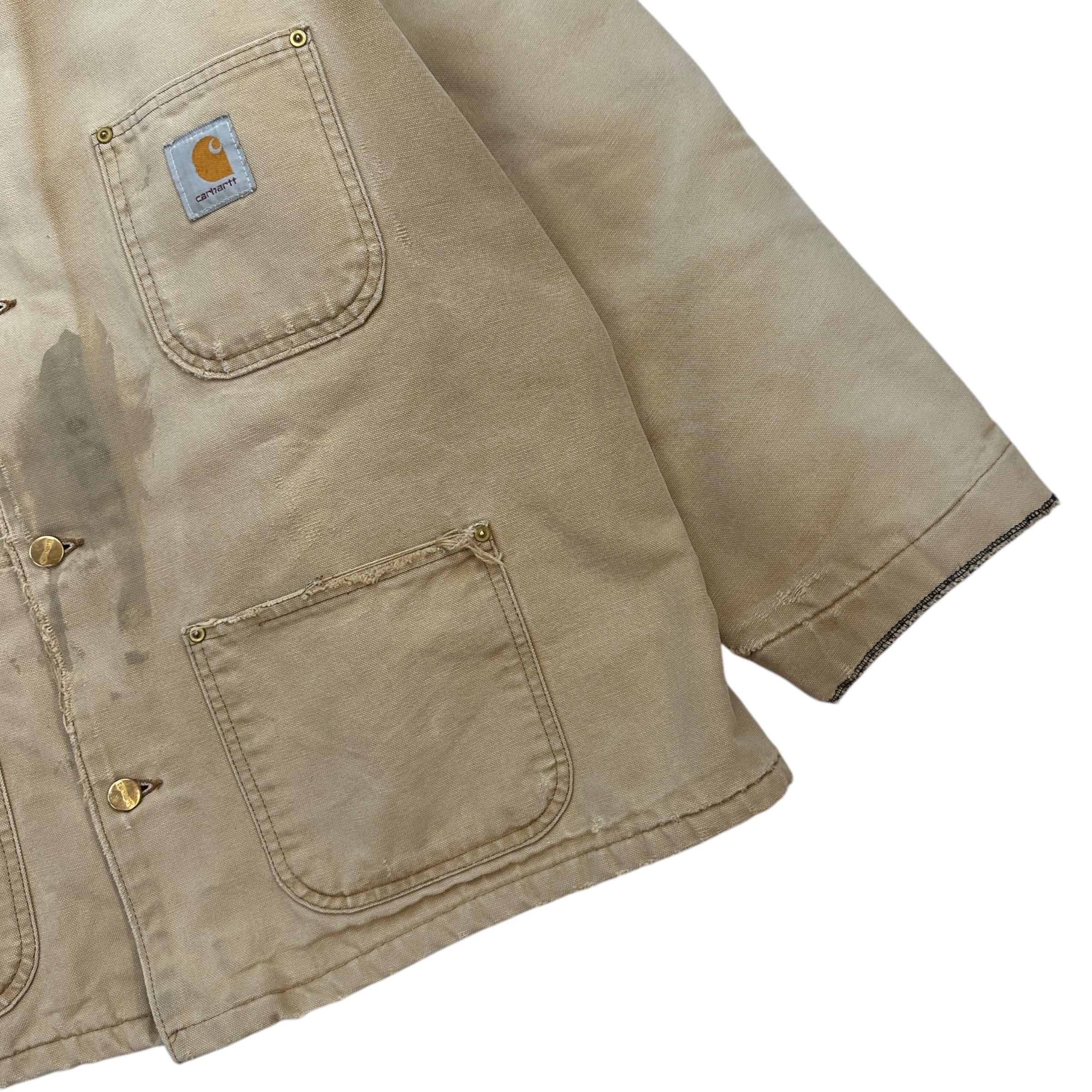 Vintage Carhartt Michigan Chore Coat Tan