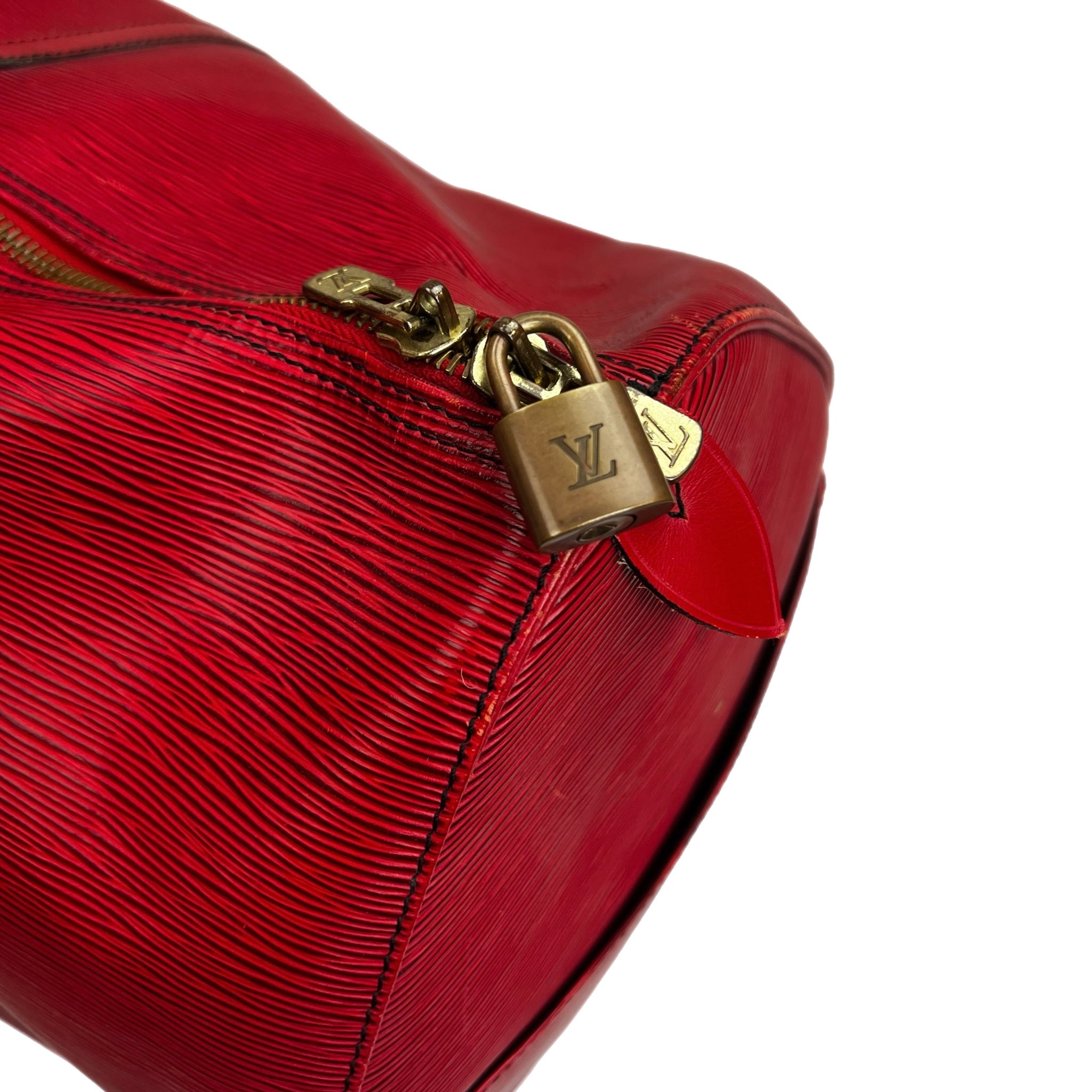 Louis Vuitton Epi Castillan Red Keep All 55