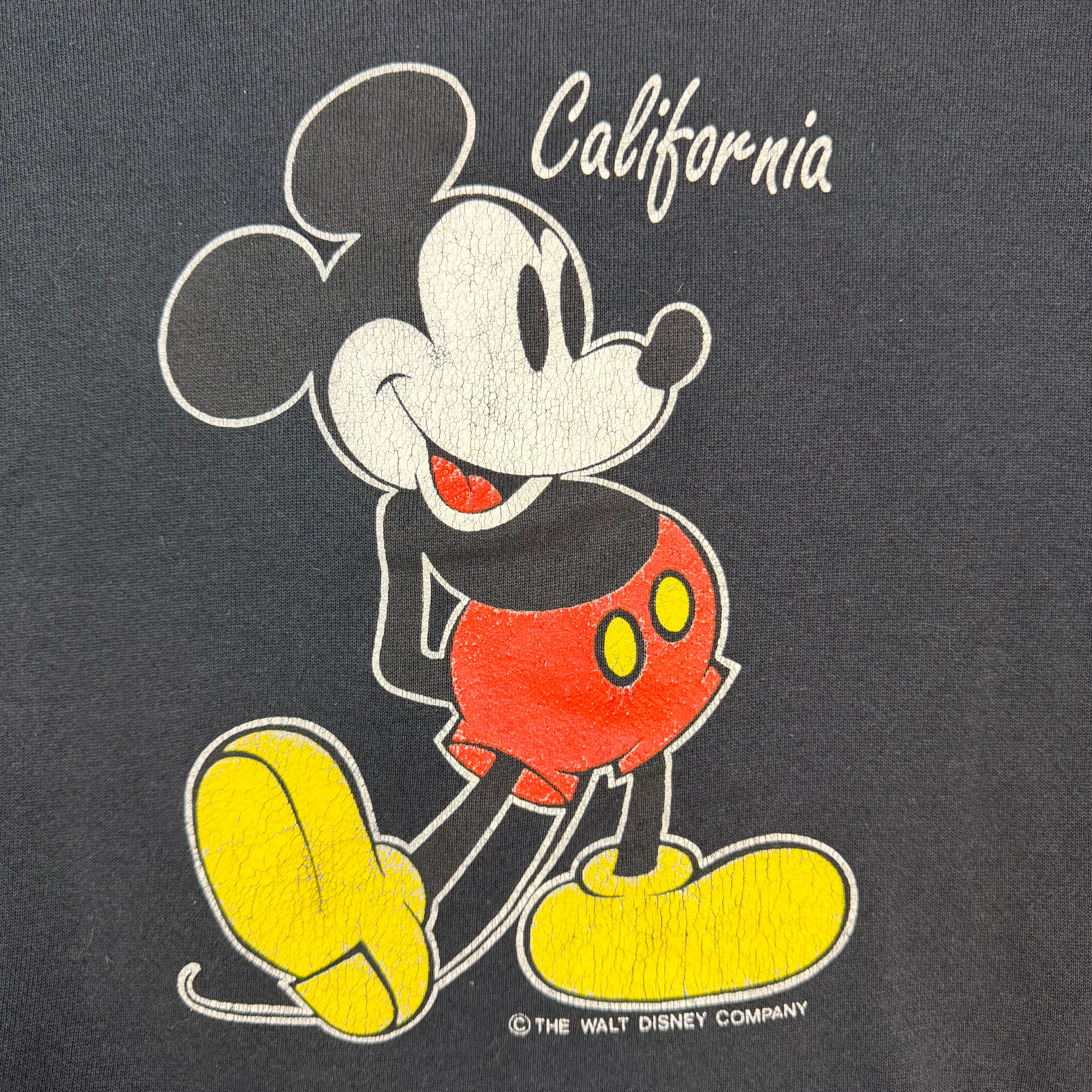 Vintage Walt Disney Mickey Mouse California Crewneck Black
