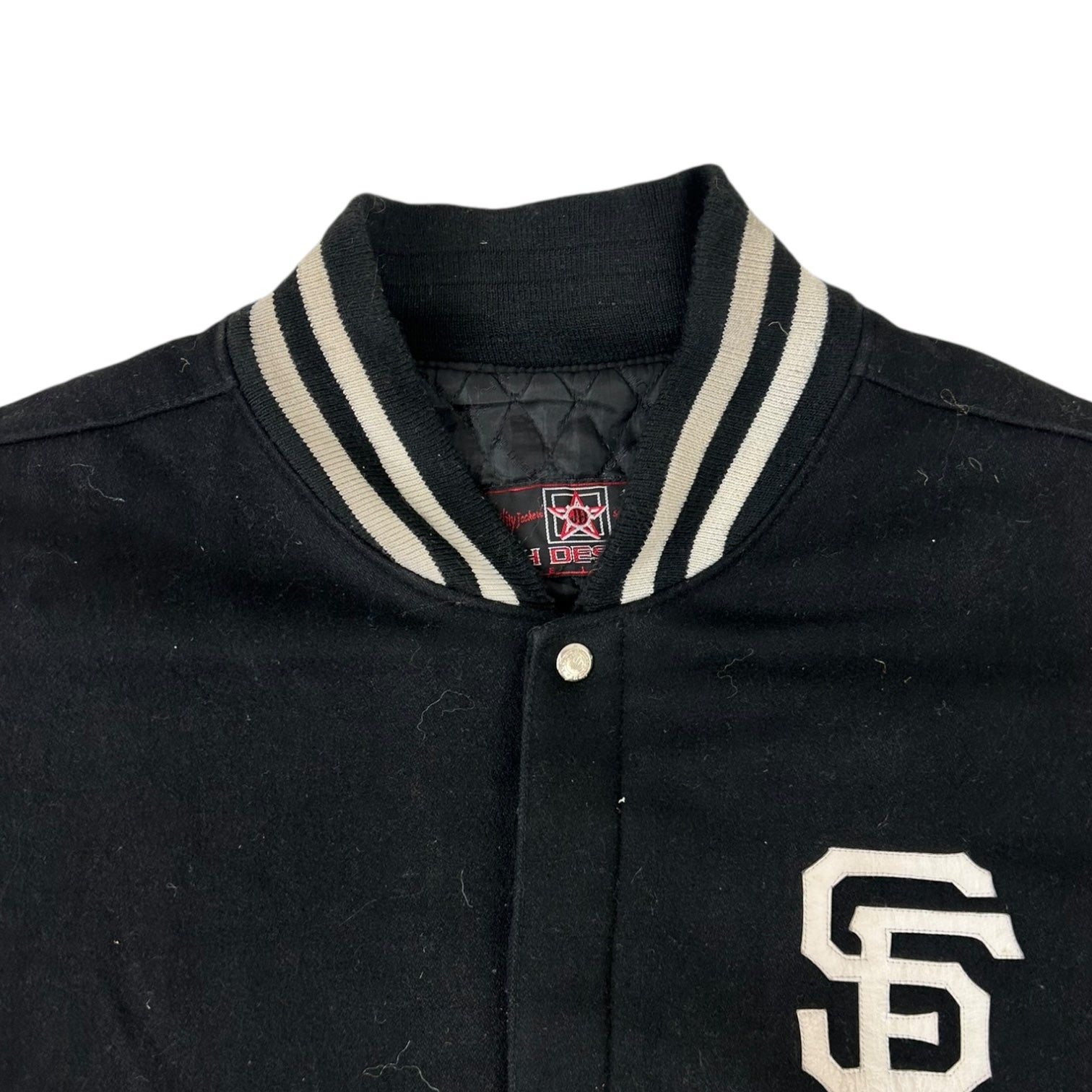 Vintage Jeff Hamilton San Francisco Giants Varsity Jacket Black