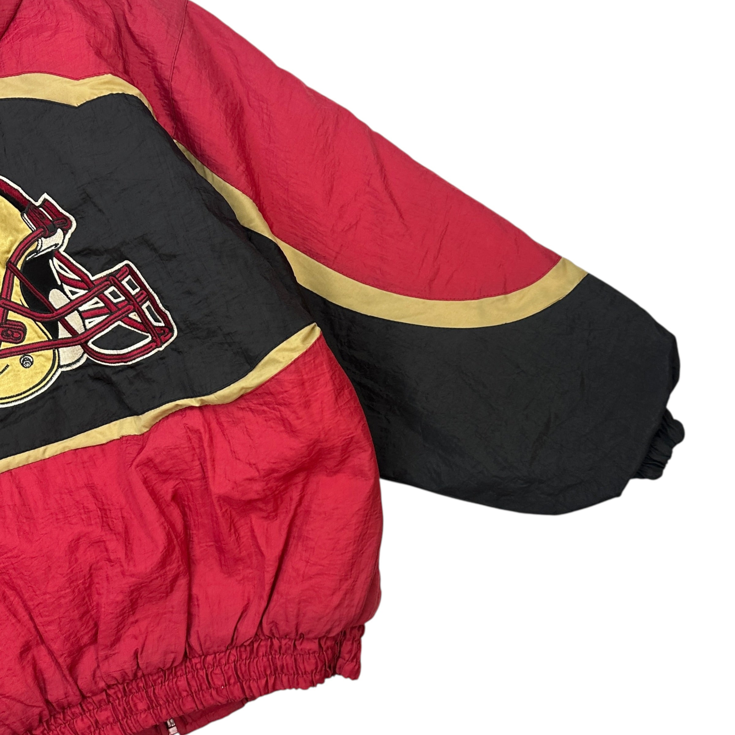 Vintage Logo 7 San Francisco 49ers Anorak Jacket Red/Black