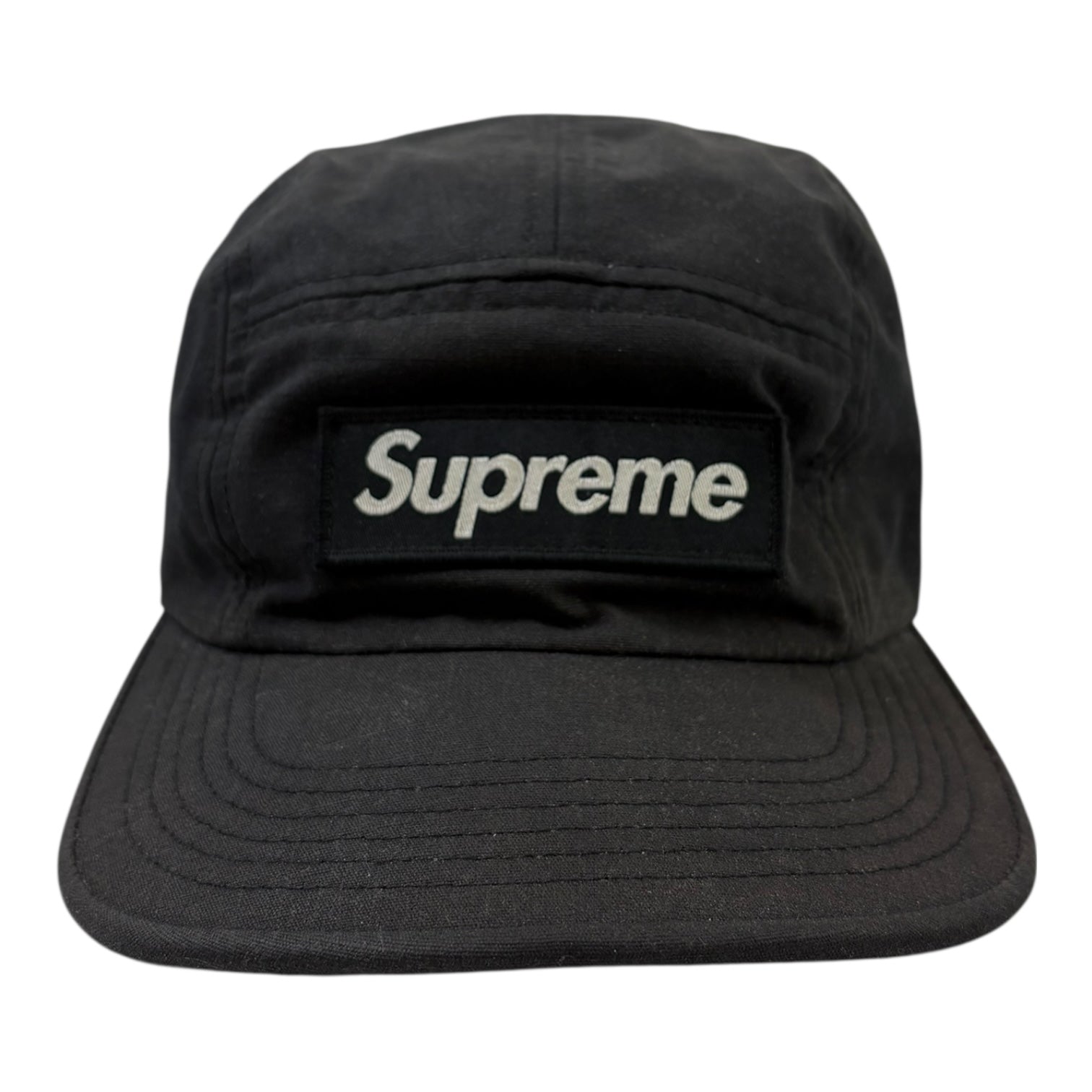 Supreme FW22 Washed Chino Twil Camp Cap Black