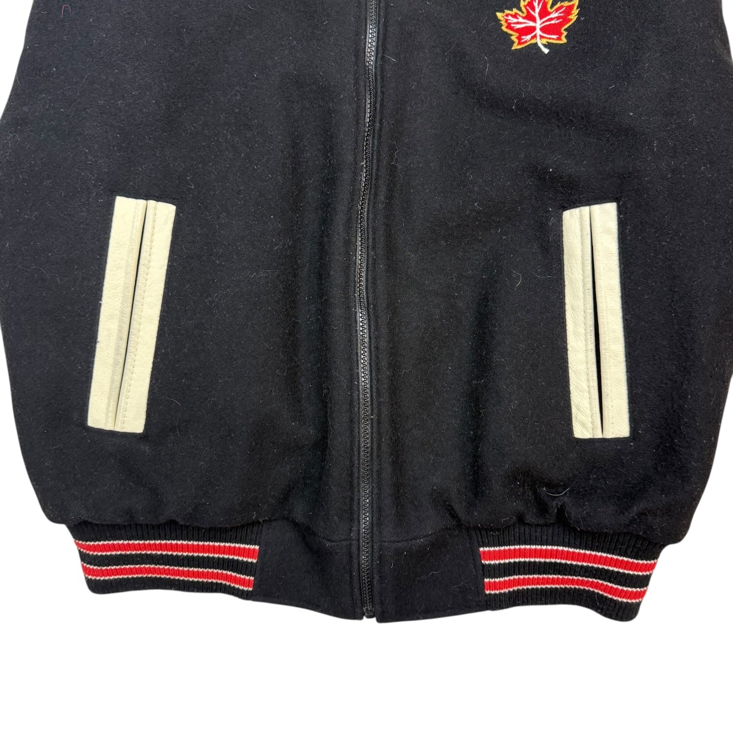 Vintage Canada Letterman Jacket Black/Cream