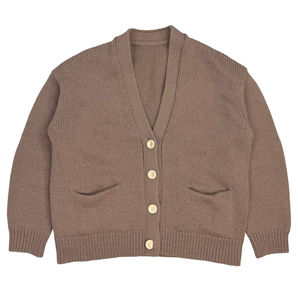 (W) Acne Studios Oversized Wool Blend Cardigan Light Brown