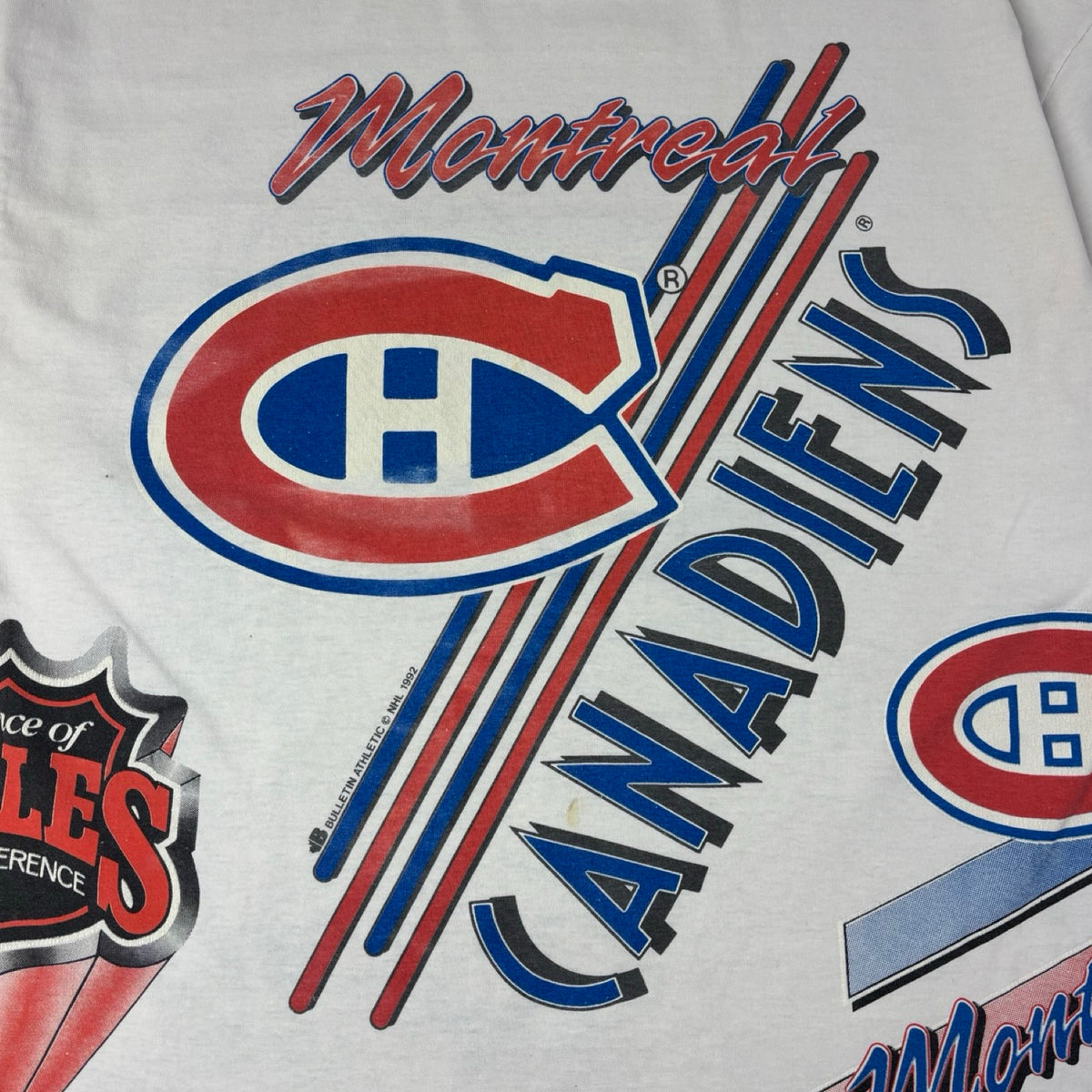 1992 Bulletin Athletic Montreal Canadiens AOP NHL T-Shirt