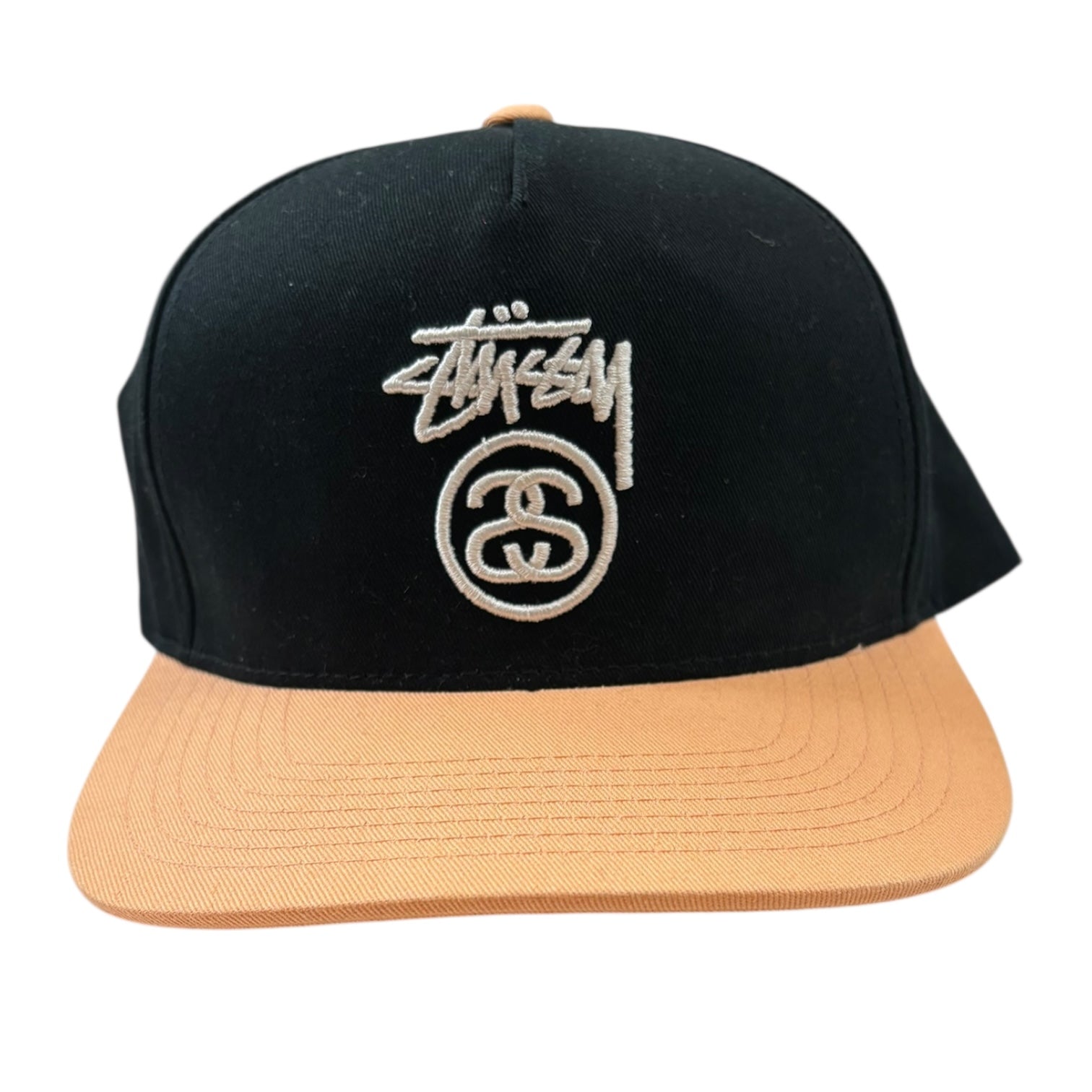 Stussy SS Link Two-Tone SnapBack Hat Black/Peach