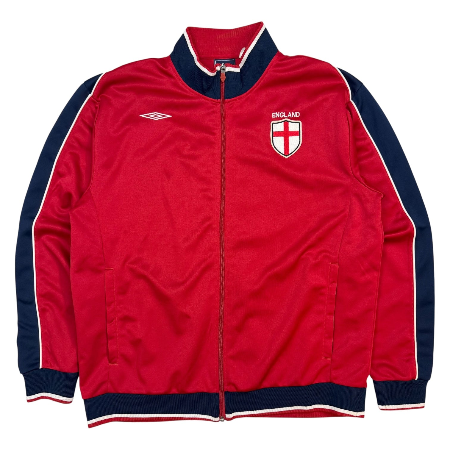 Vintage Umbro England National Team Zip Up Sweater Red