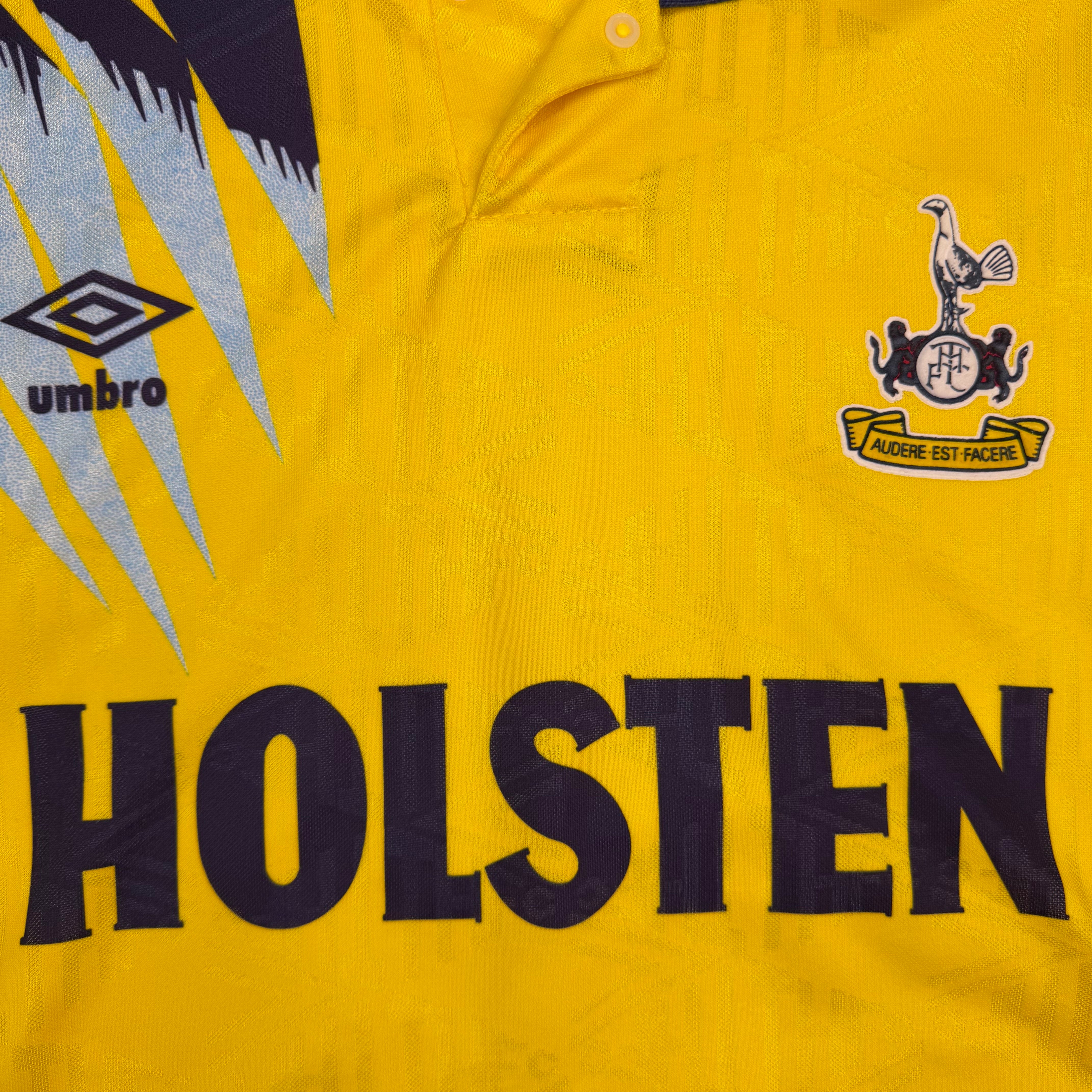 Vintage Umbro 1991-95 Tottenham Away Jersey Yellow
