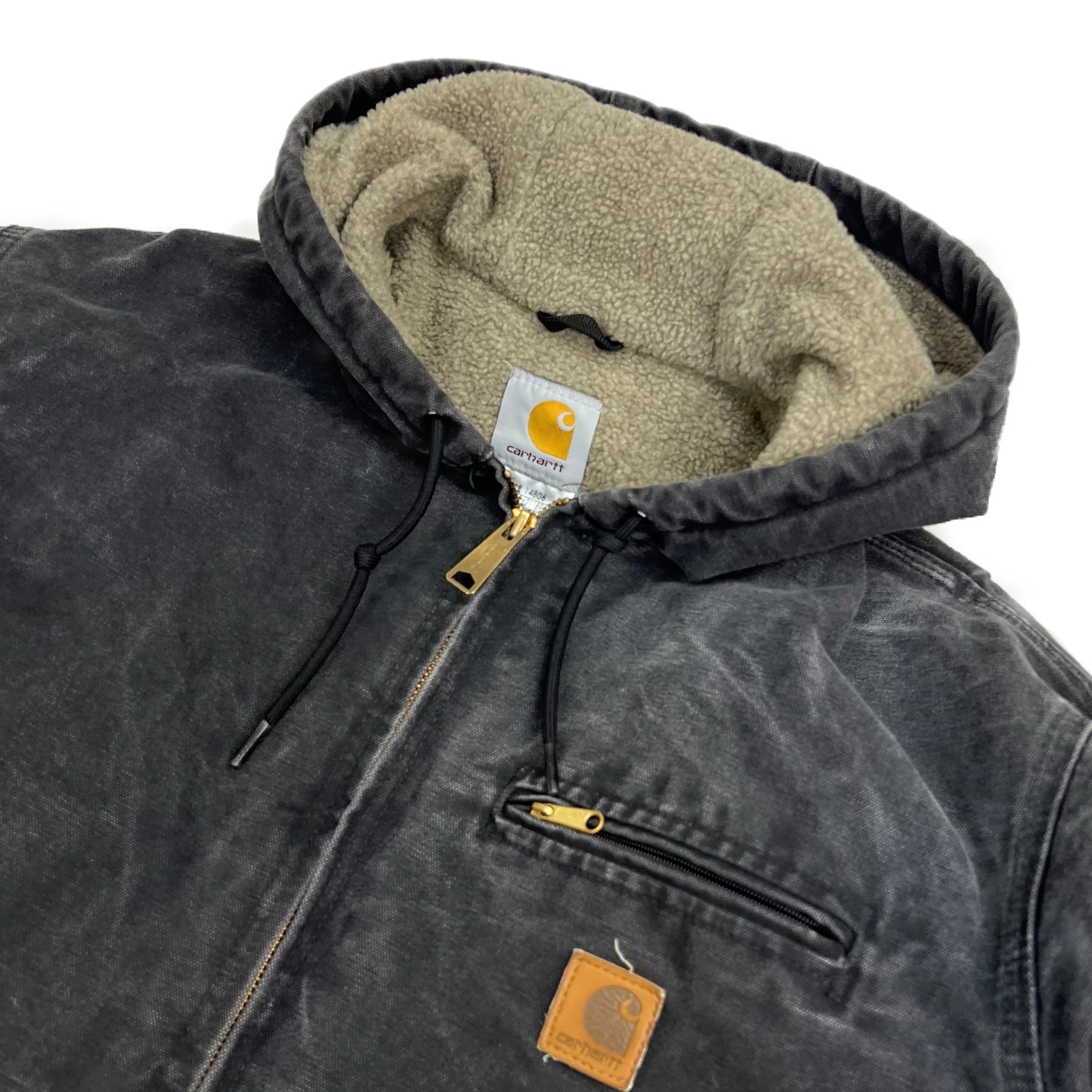 Vintage Carhartt Sierra Fleece Lined Jacket Washed Black