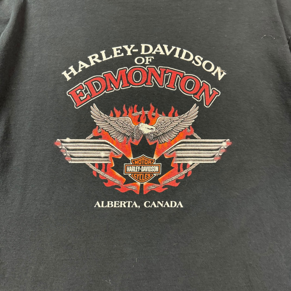 Vintage Harley Davidson Of Edmonton Tee Black