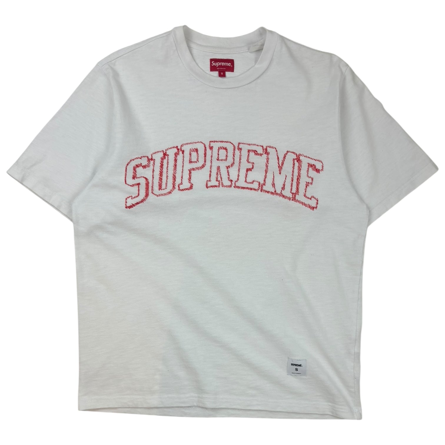 Supreme Sketch Embroidered T-Shirt White