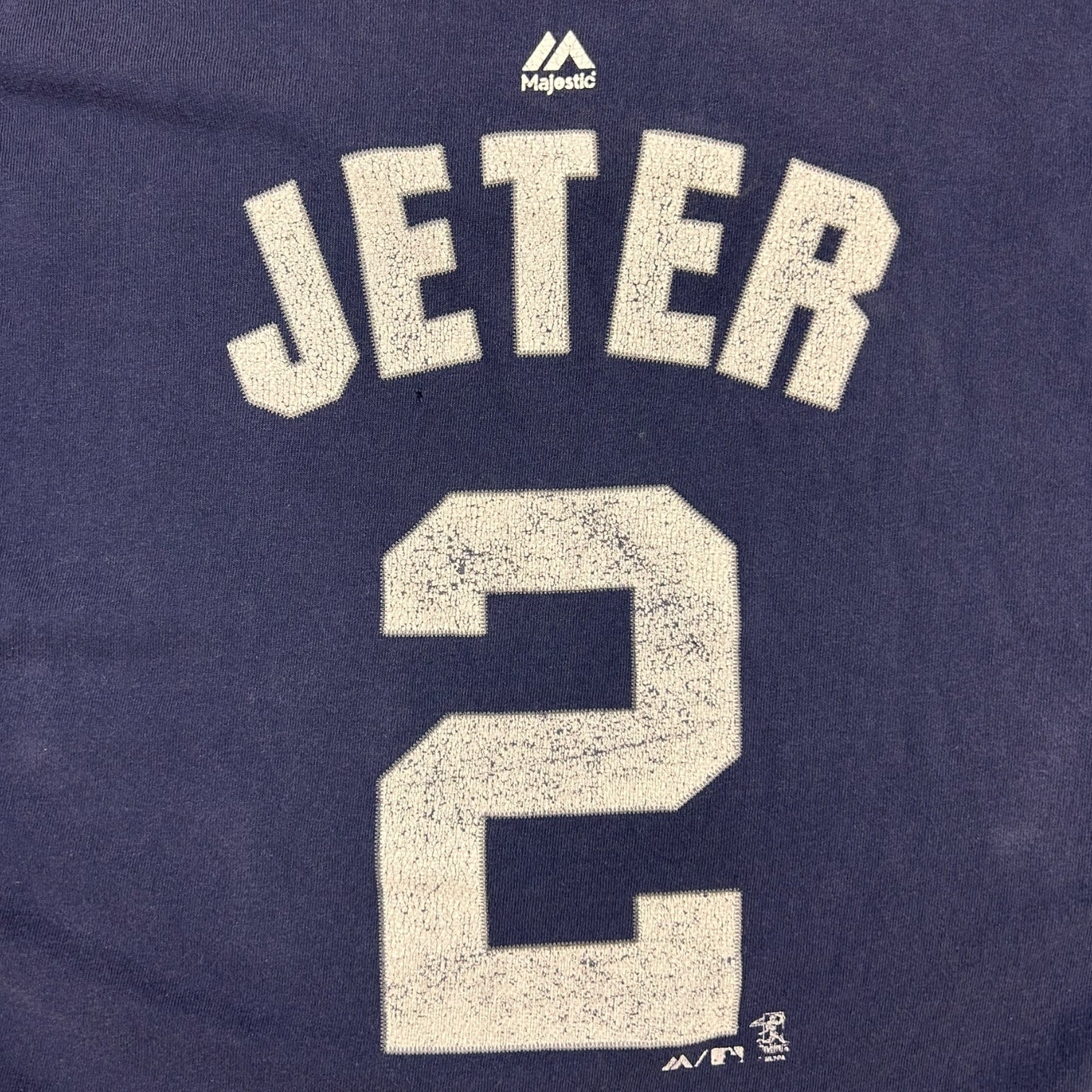 Vintage Majestic Derek Jeter T-Shirt Navy