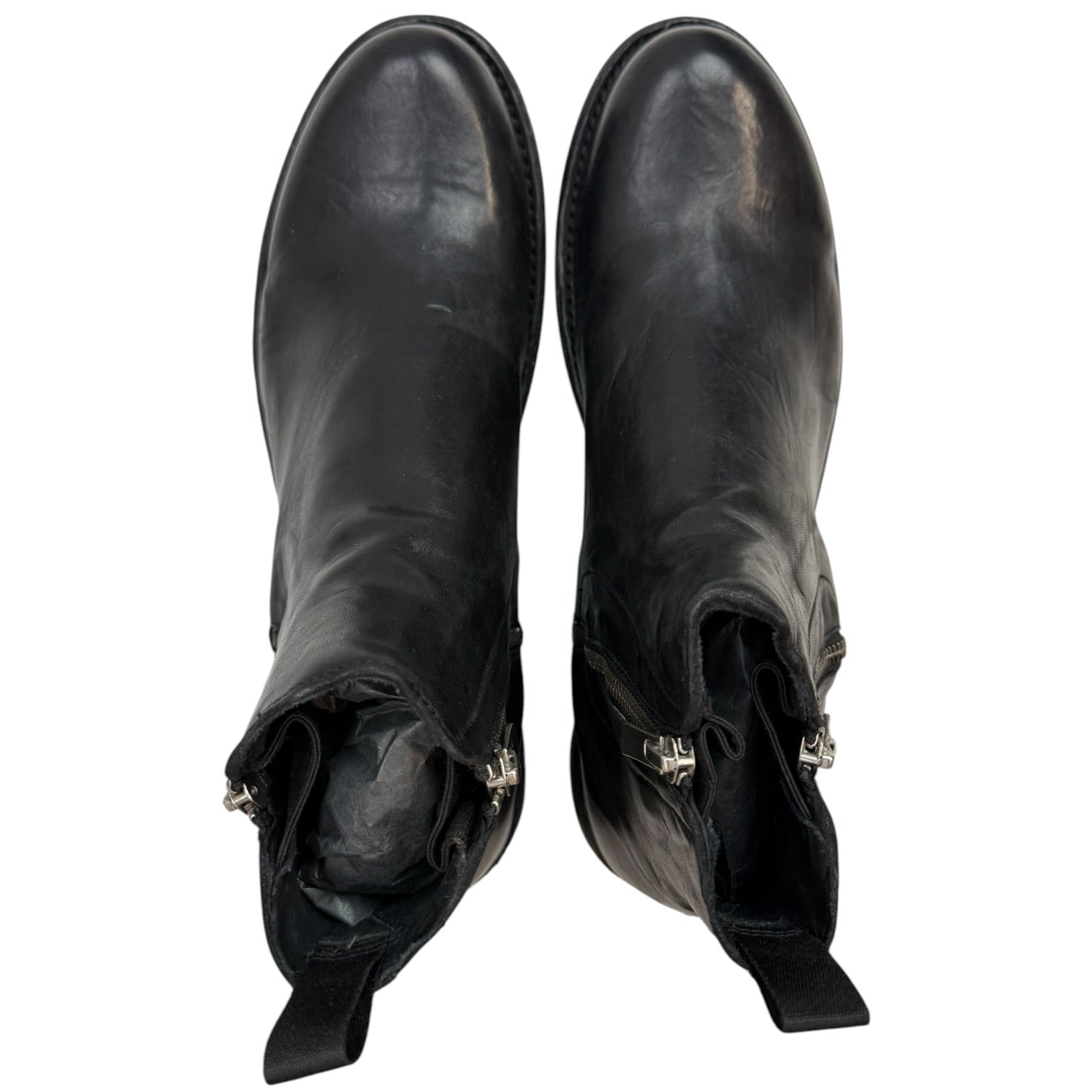 Officine Creative Double Zip Leather Boots (Used)