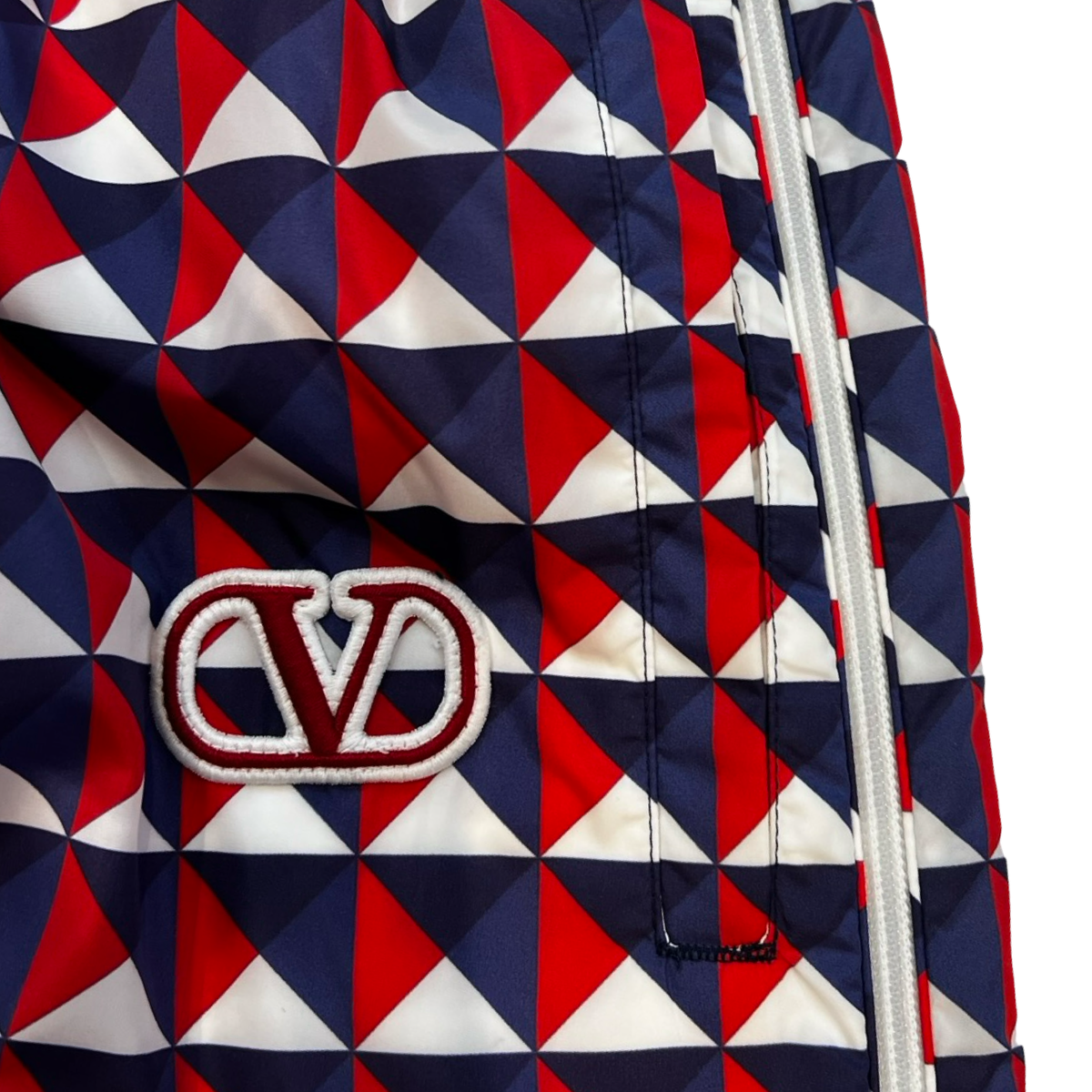 Valentino Nylon Printed Geometric Pants