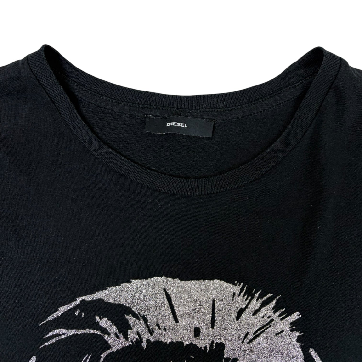 (W) Diesel Logo Muscle T-Shirt Black
