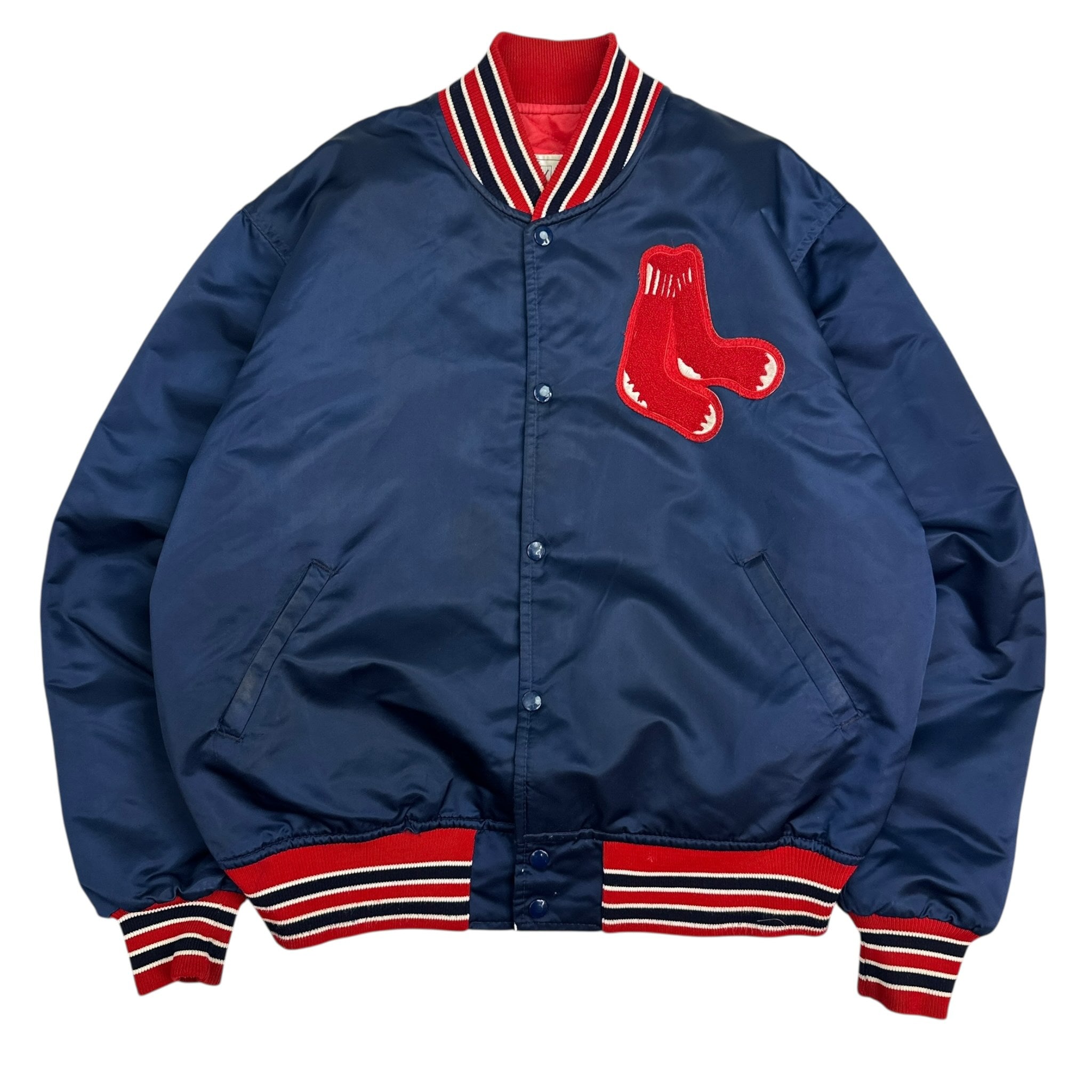 Vintage Boston Red Sox Starter Satin Jacket Navy