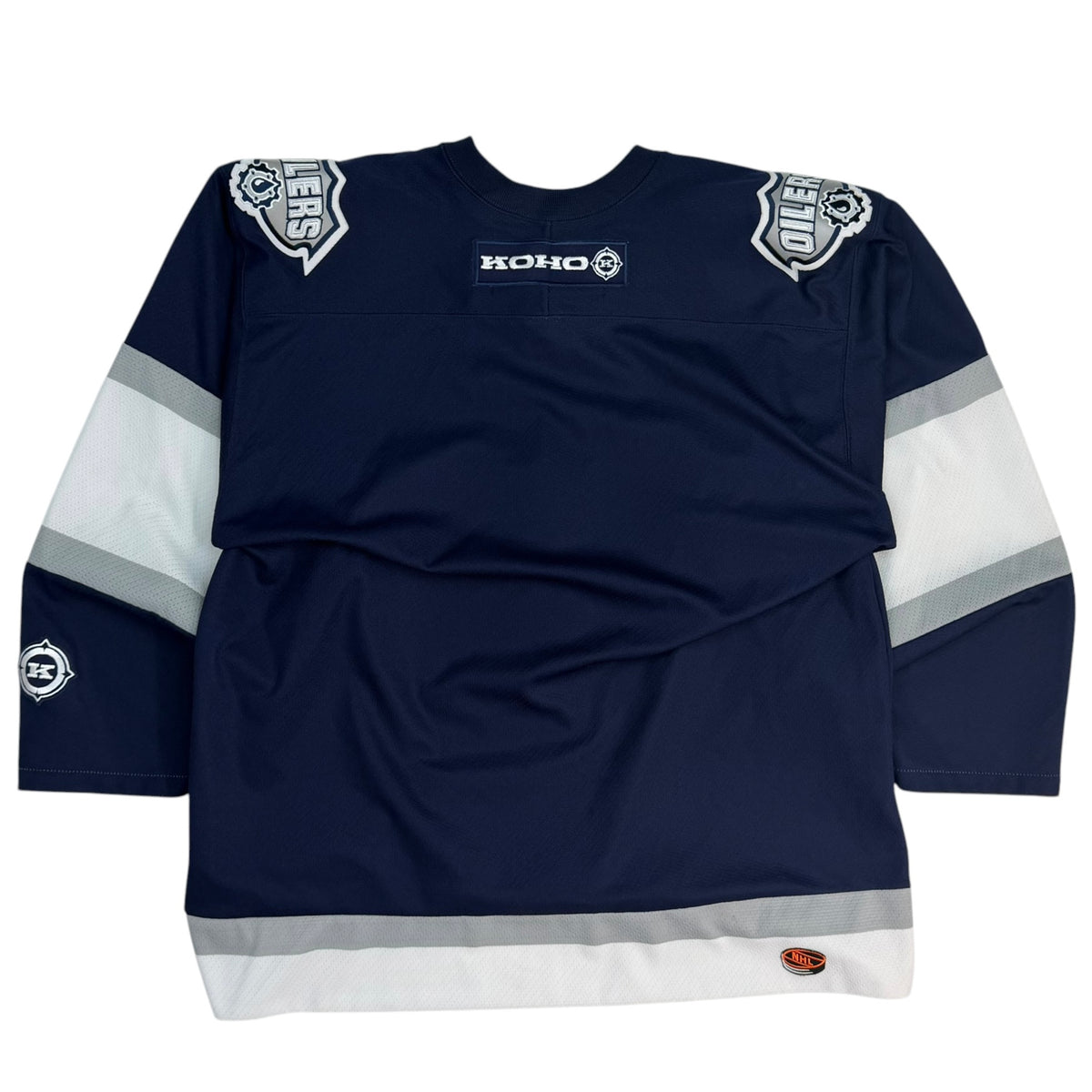 Vintage Edmonton Oilers Mechanical Oil Drop Jersey Navy