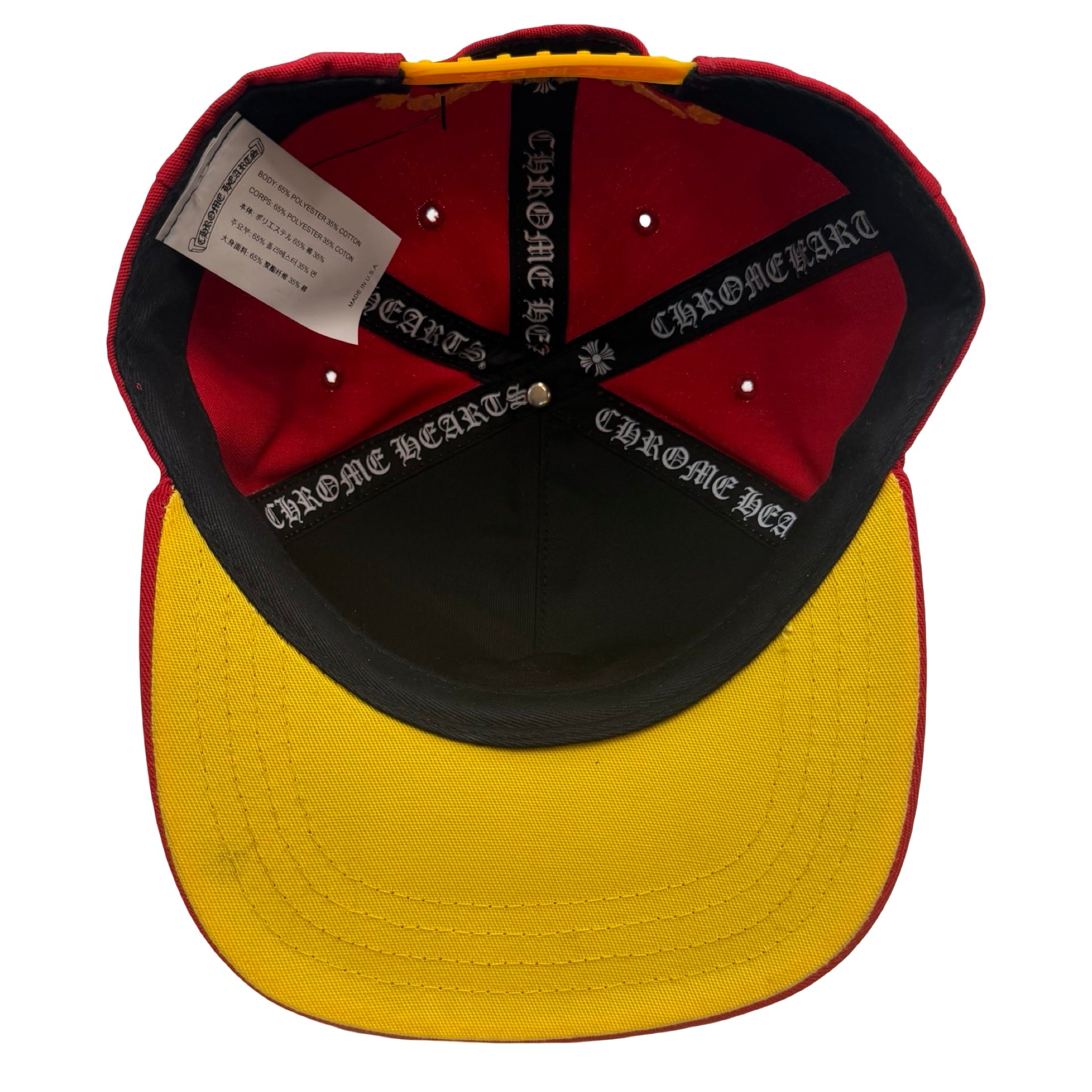 Chrome Hearts CH Silver Button Hat Red/Yellow