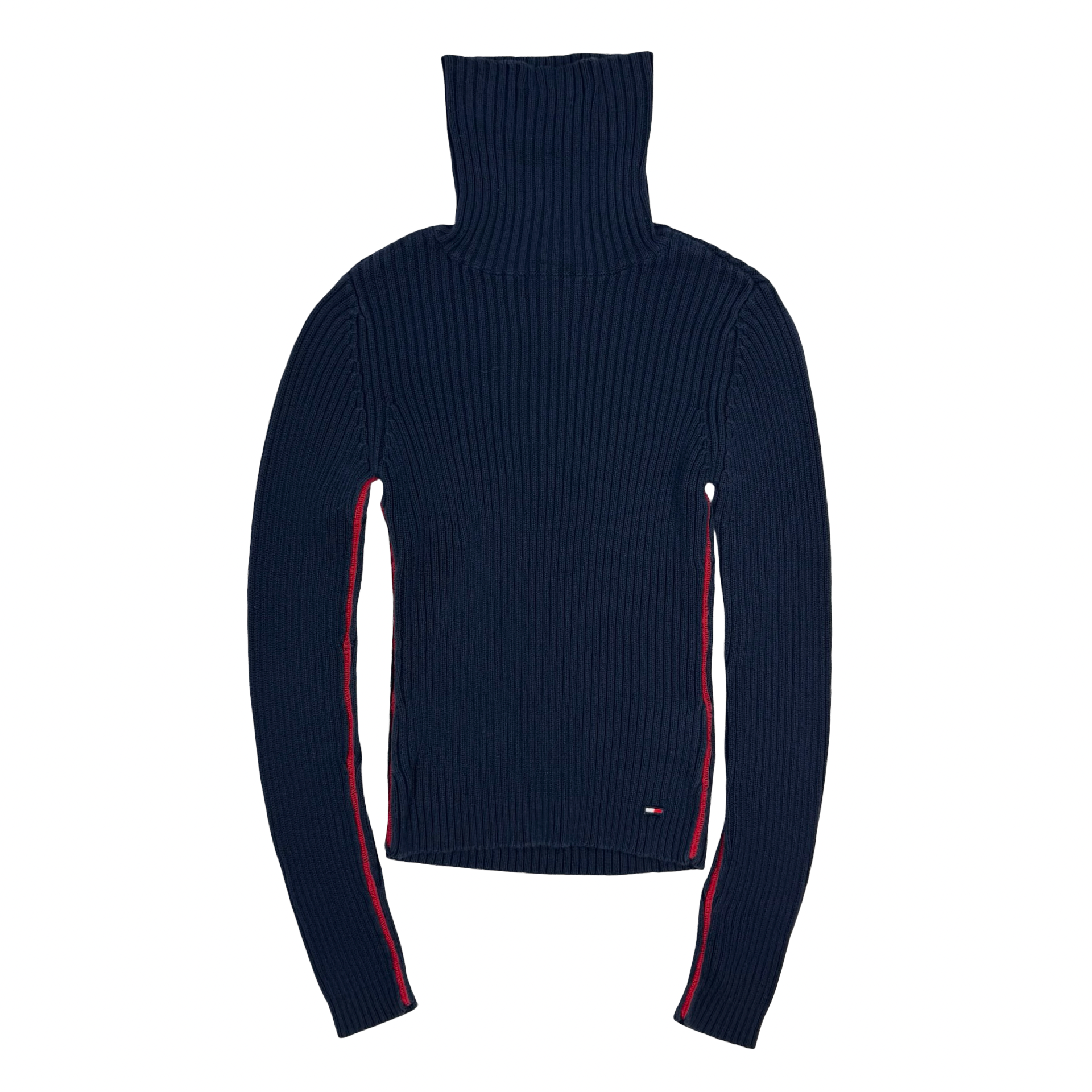 (W) Vintage Tommy Jeans Turtleneck Sweater Navy Blue