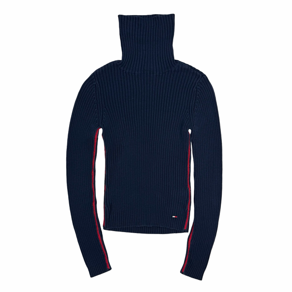 (W) Vintage Tommy Jeans Turtleneck Sweater Navy Blue
