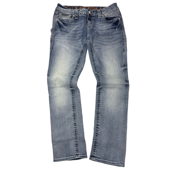 (W) Vintage Y2K Rock Revival Jean Pant Light Wash