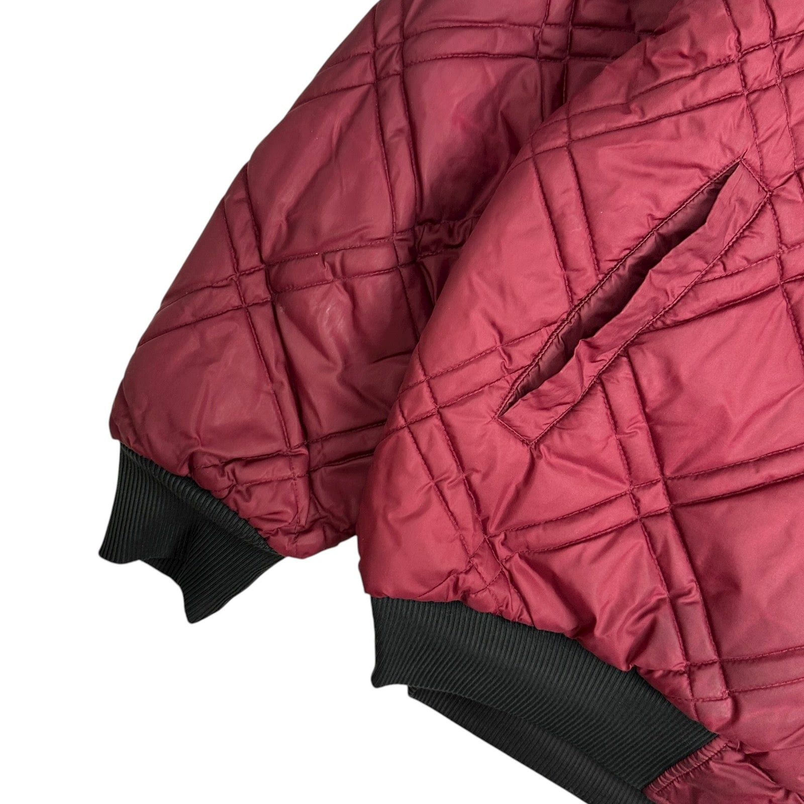 Vintage Nike Reversible Quilted Jacket Maroon/Black