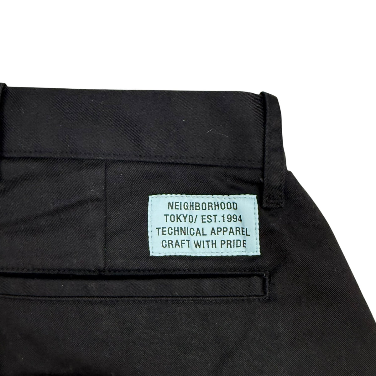 Neighbourhood Pleated Cropped Trousers Black