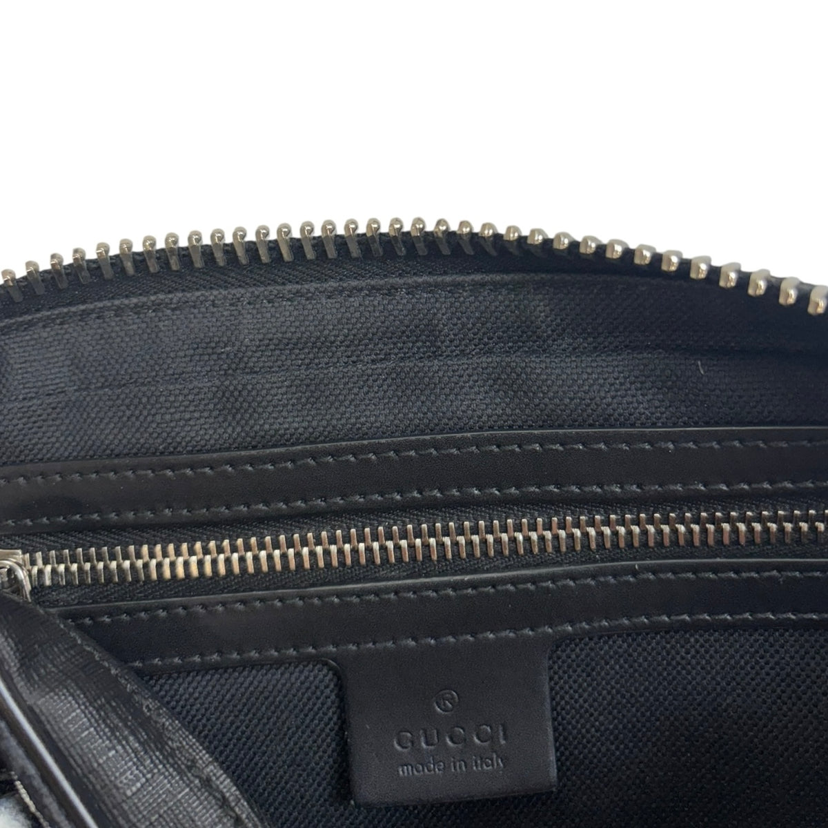 Gucci Monogram Leather Belt Bag Black