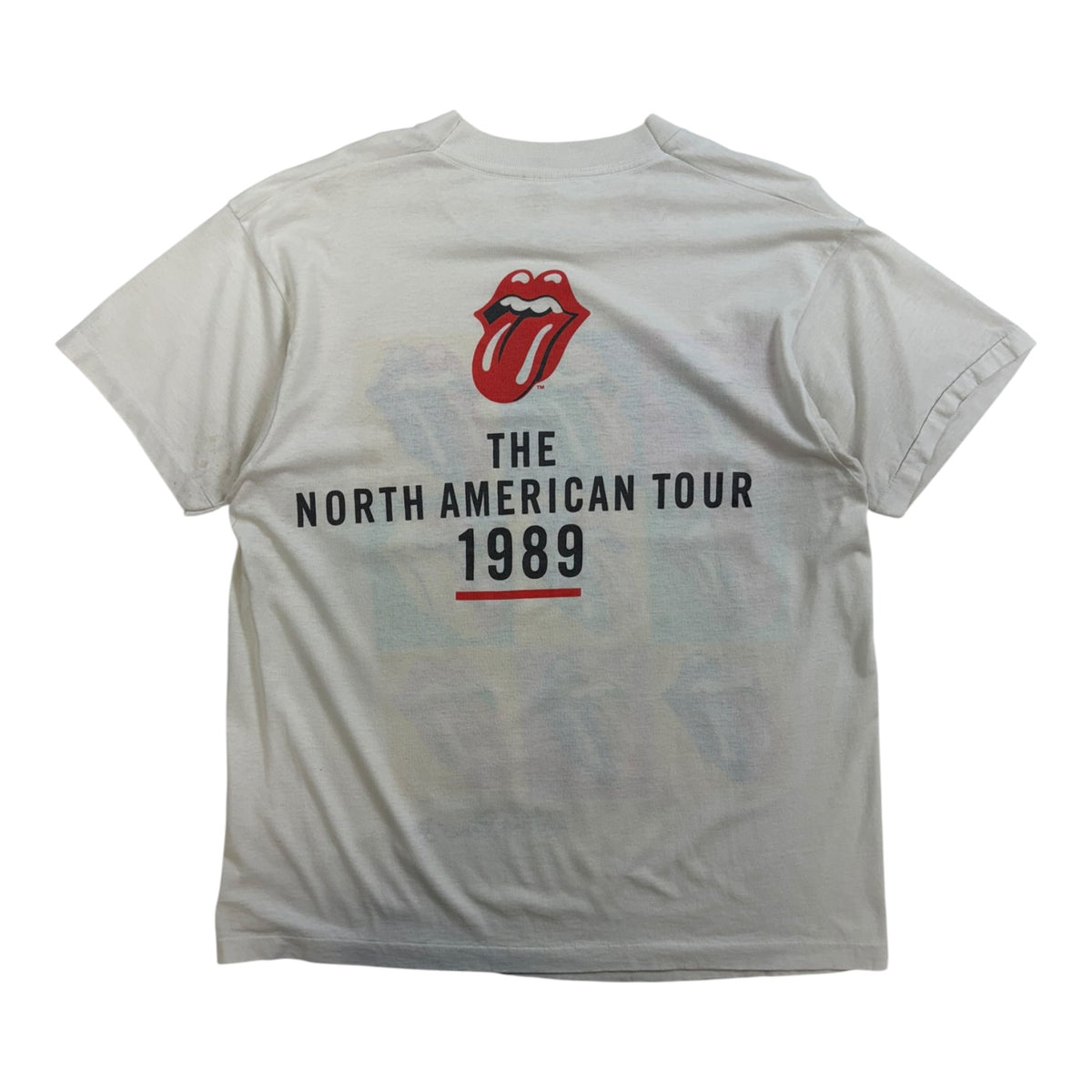 Vintage 1989 Rolling Stones Steel Wheels Canadian Tour T-Shirt White