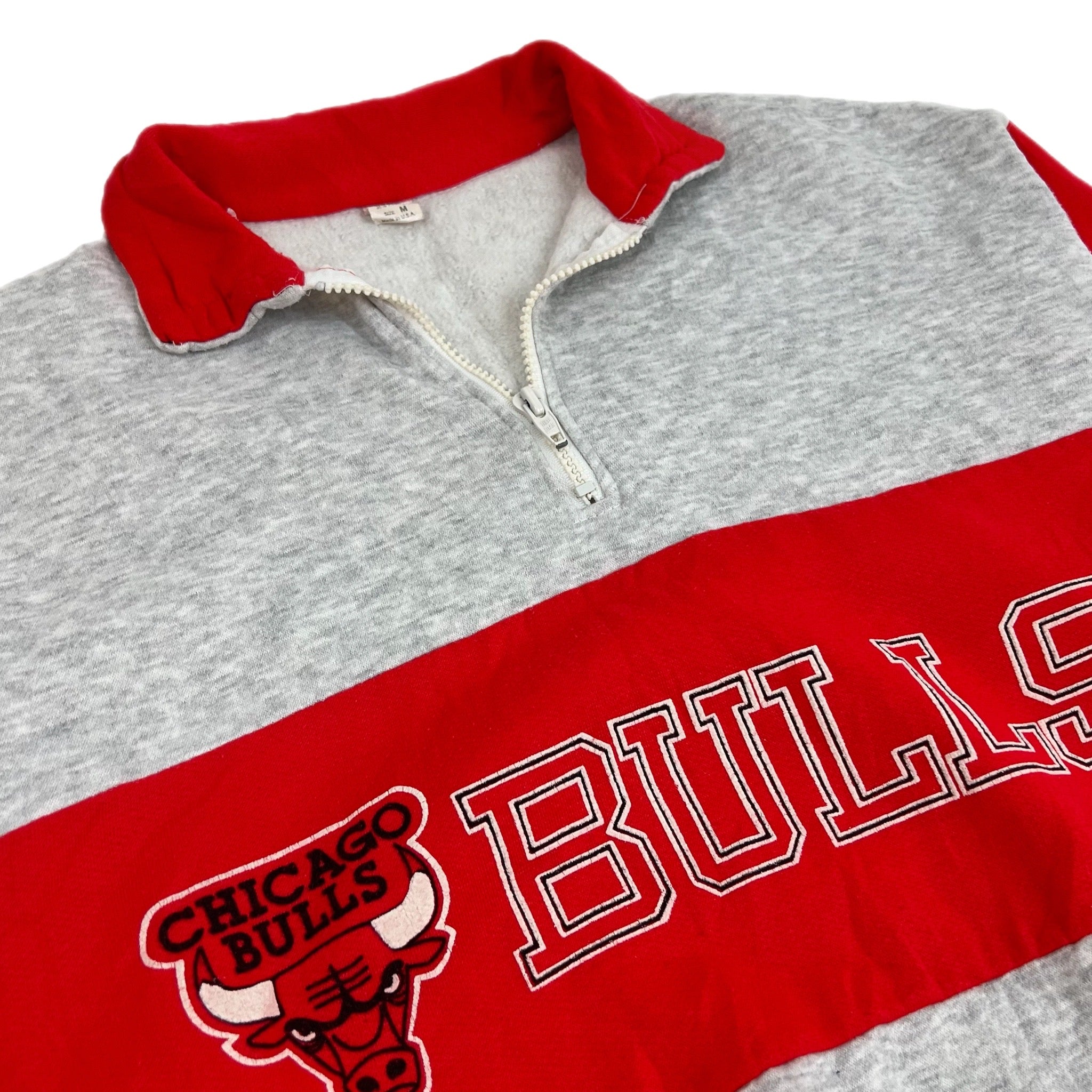 Vintage Chicago Bulls 1/4 Zip - Red Basketball Pullover